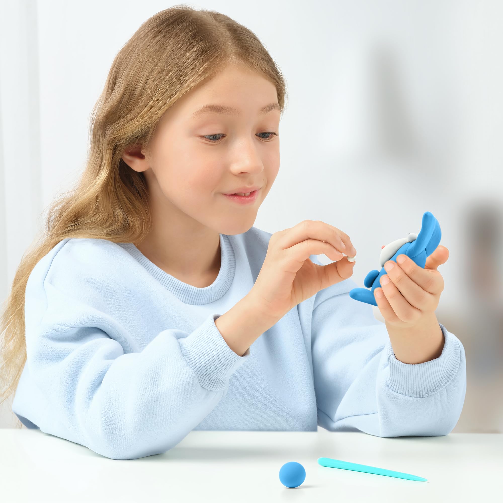 Hey Clay Animals: Piggy, Horse, Rabbit Set - Air Dry Modeling Clay Kit for Kids 3+ 14