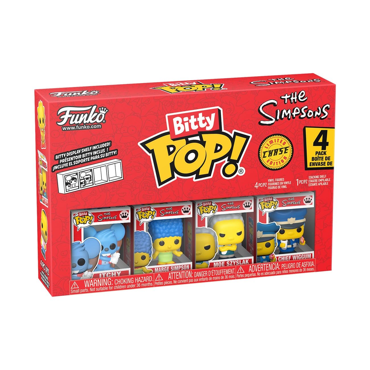 Funko Bitty Pop! The Simpsons Itchy 4-Pack with Mystery Mini Figure