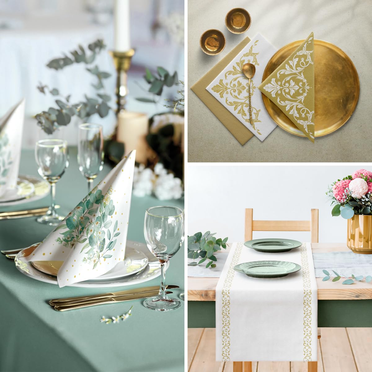 PAW Cloth-Like Airlaid Napkins 40 x 40 cm | 50 Pieces | Willow Branch 14