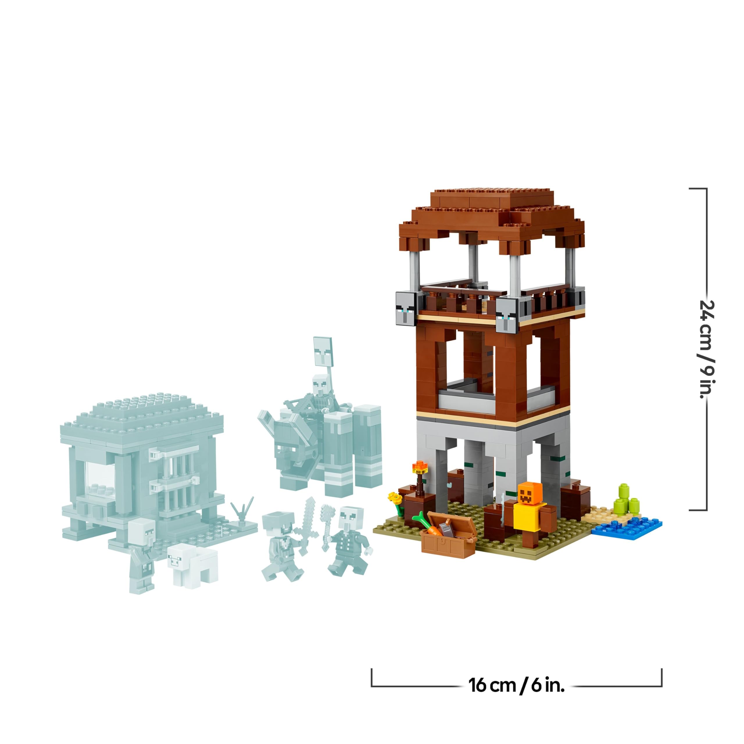 LEGO Minecraft The Pillager Outpost and Ravager Building Set | Model 21278 | Ages 9+ 7
