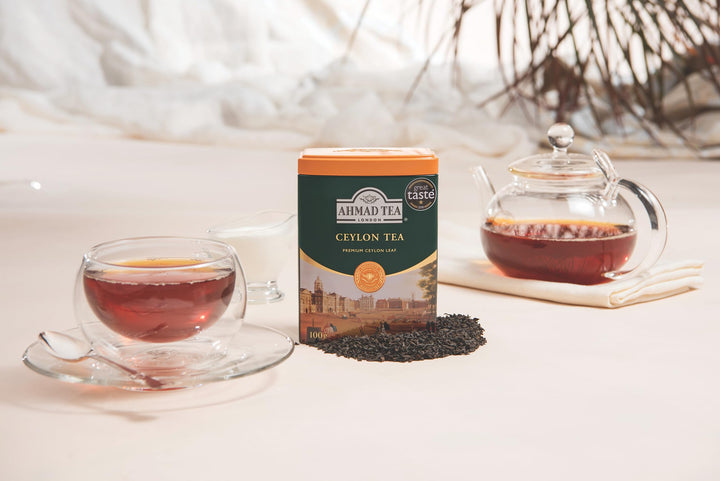 Ahmad Tea English Scene Caddy - 100g Loose Leaf Ceylon Black Tea