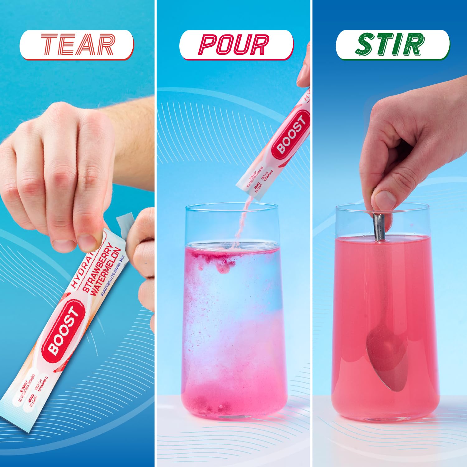 Boost Hydration Electrolytes Powder - Strawberry Watermelon Flavour | Zero Sugar | 15 Servings 3