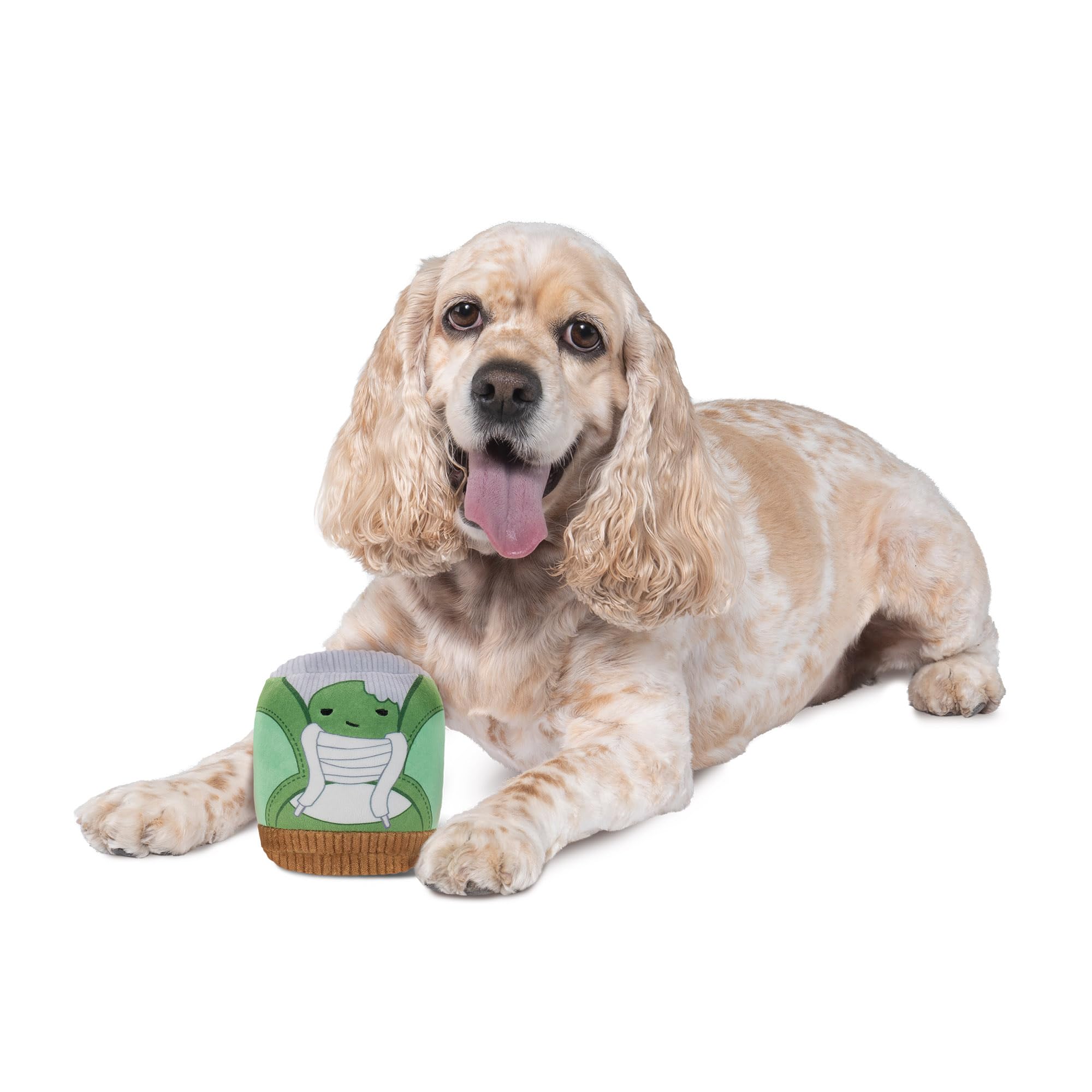 Squishmallows Chewmees Brando Shoe & Linus Sock Pet Toys - Squeaky Plush, 2-Piece Set 3