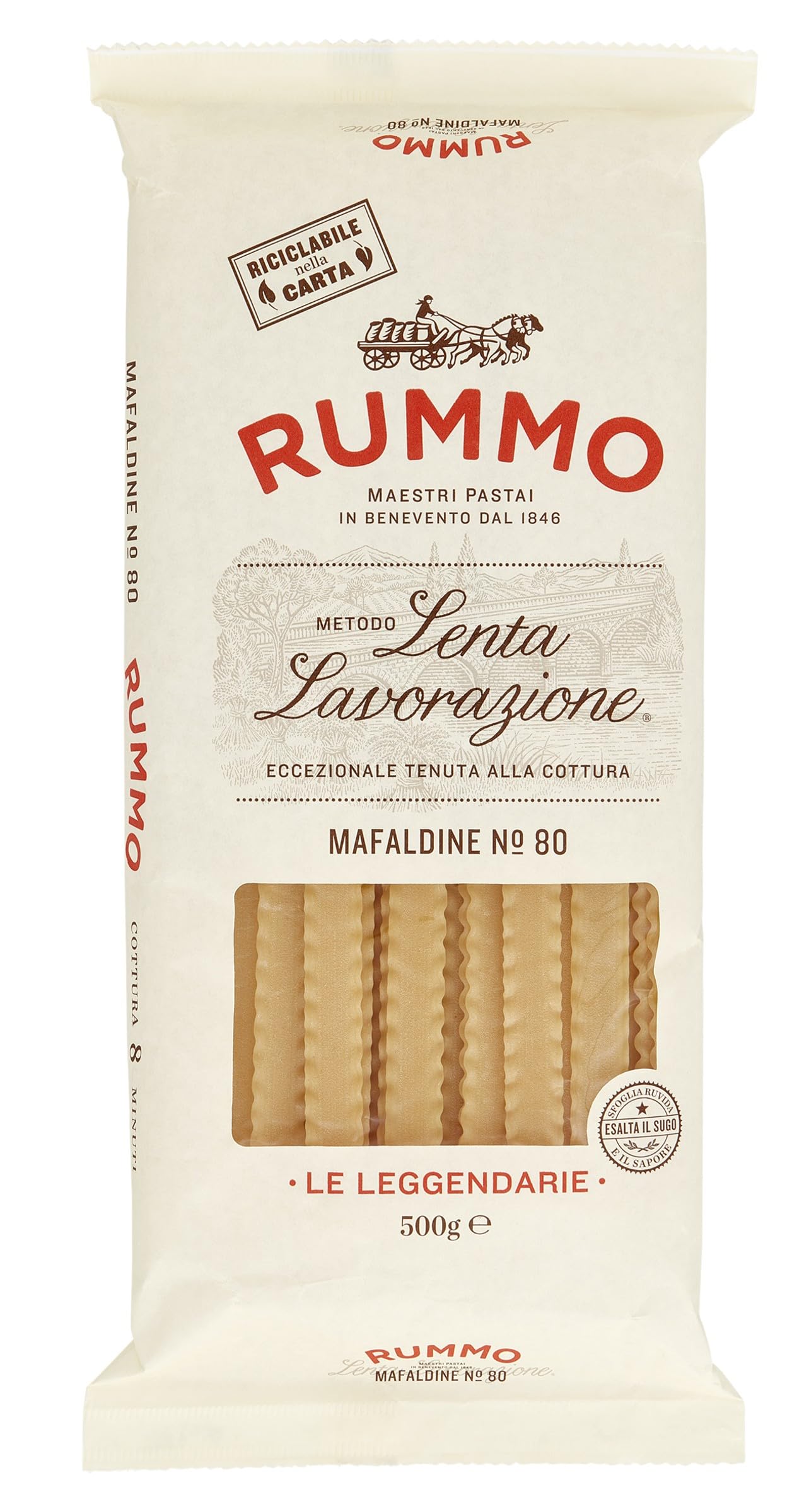 Rummo Mafaldine No.80 Pasta - 500g | Premium Italian Long Pasta