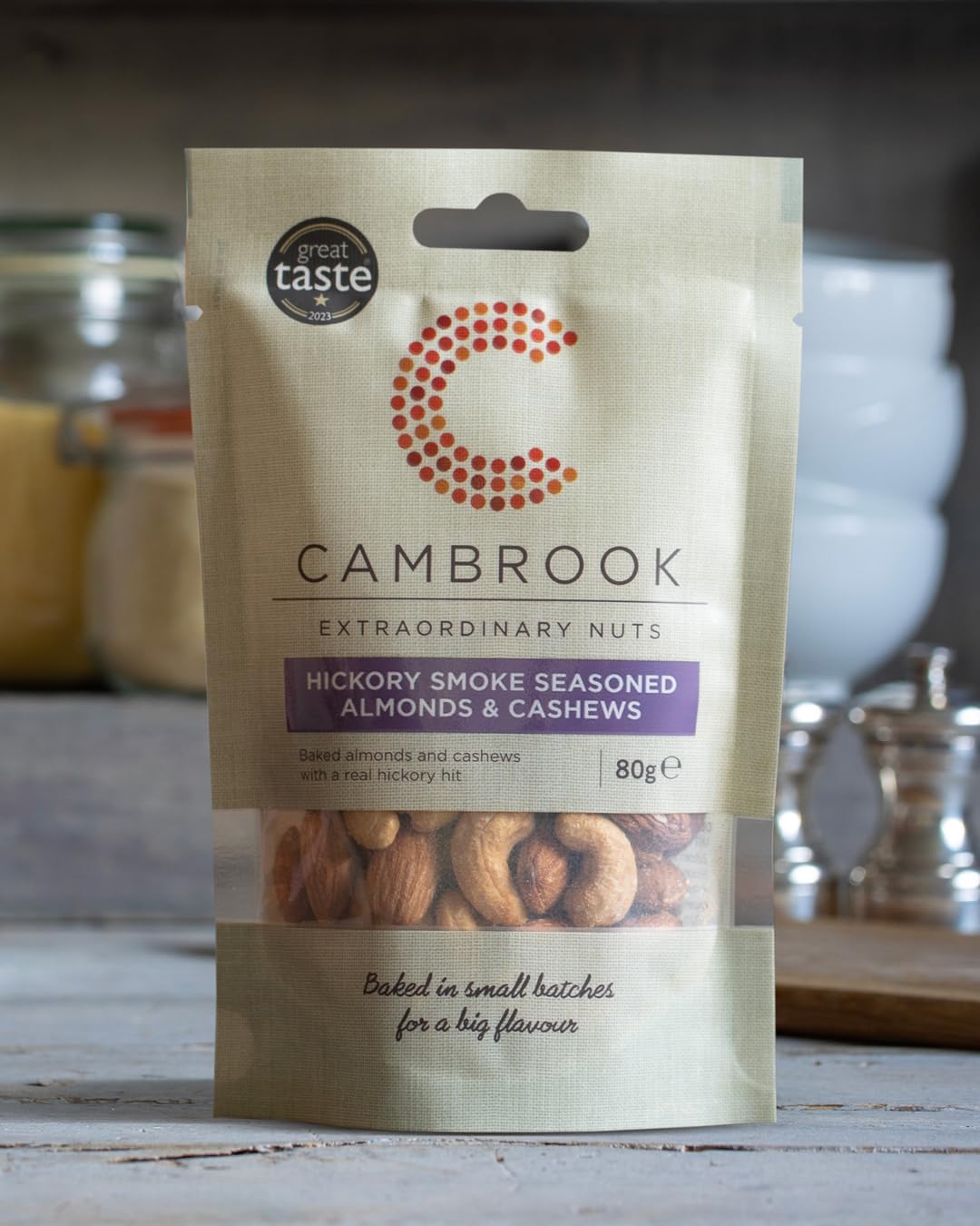 Cambrook - Hickory Smoke Seasoned Almonds & Cashews | Baked Not Fried | 80g 3