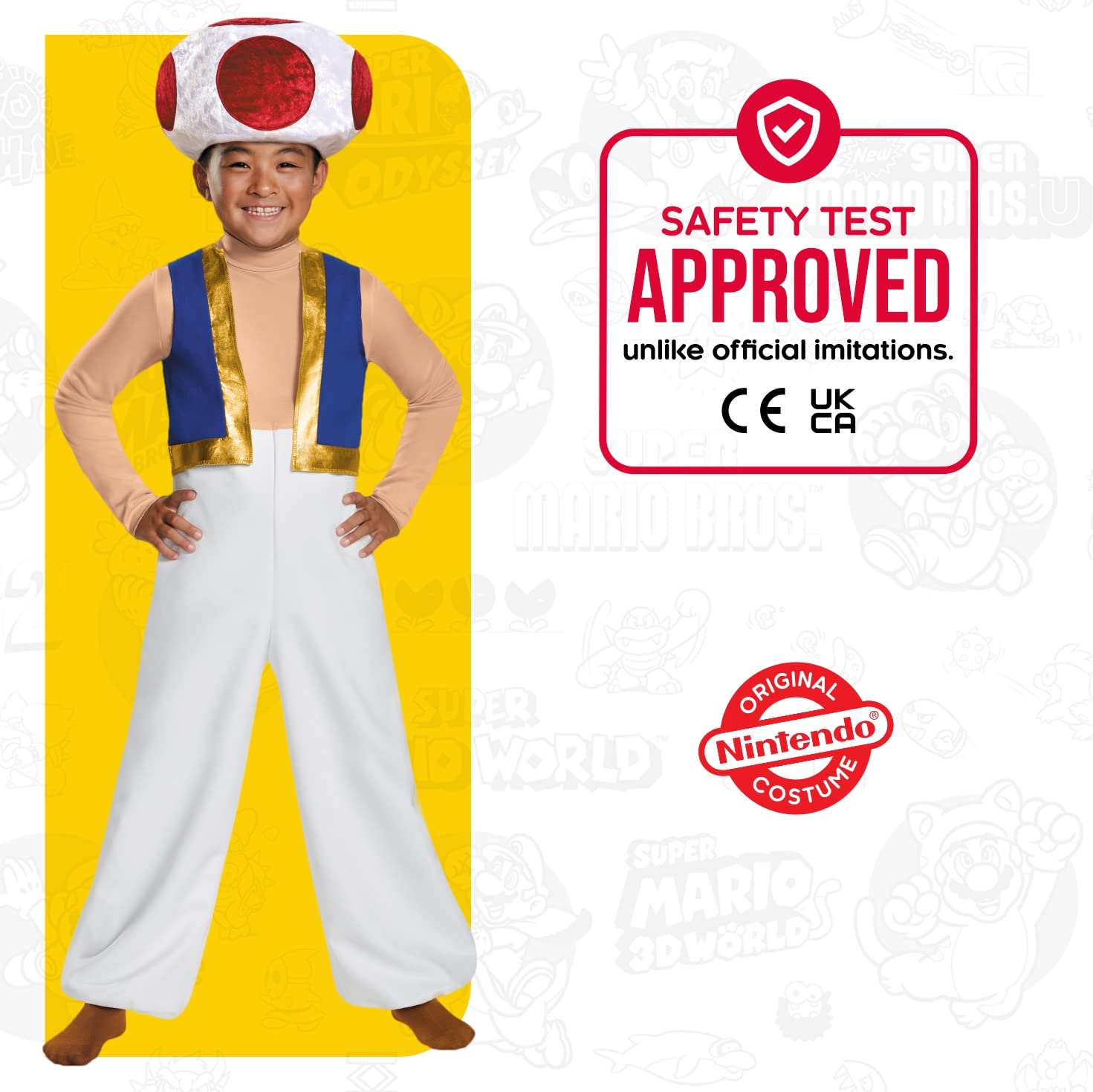 Nintendo Toad Costume - Disguise Deluxe Kids Fancy Dress for Mario Fans 4