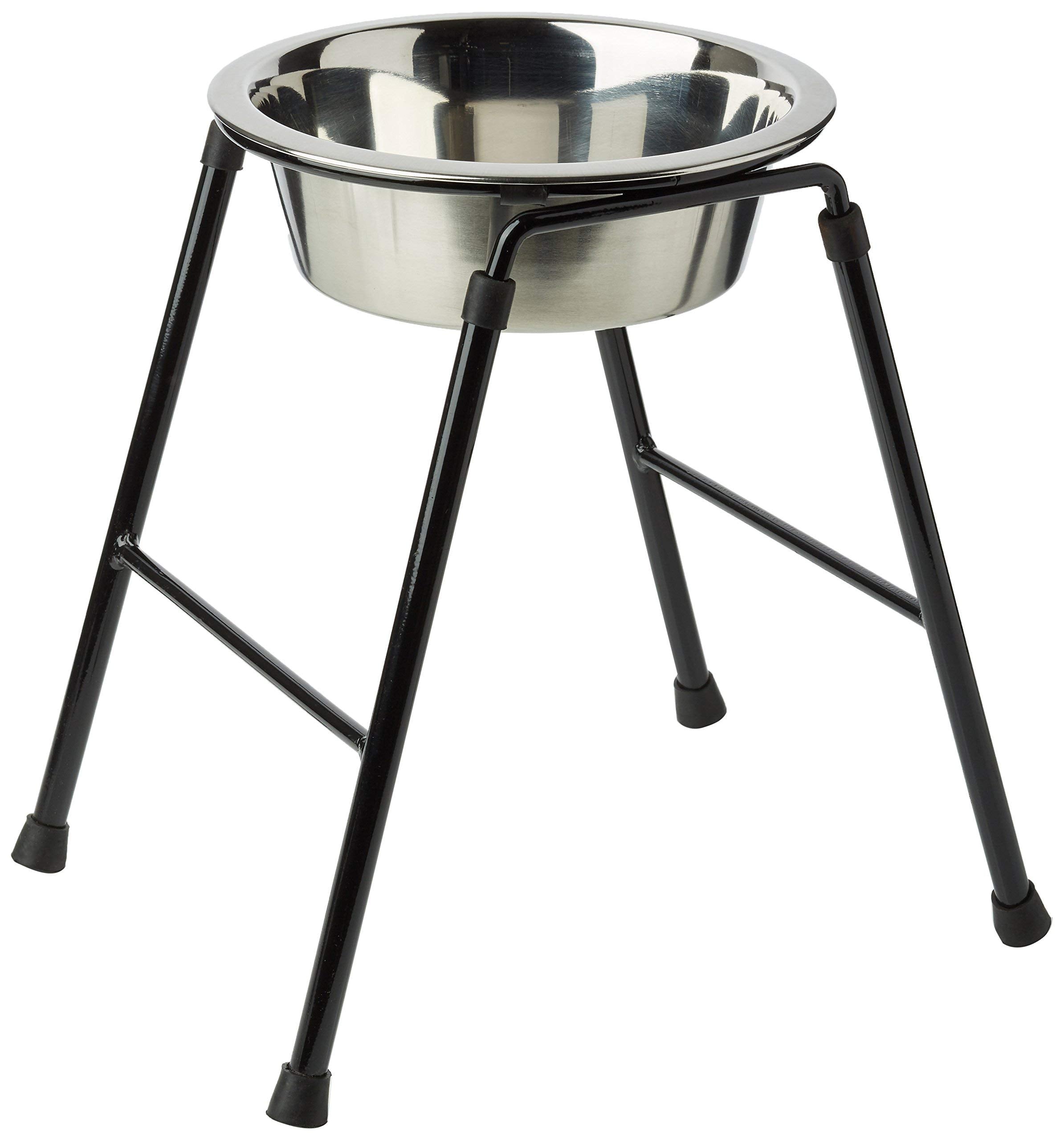 CLASSIC Single Feeder Raised Bowl - 300mm Tall Stand | 1600 ml Stainless Steel Dish for Large Dogs