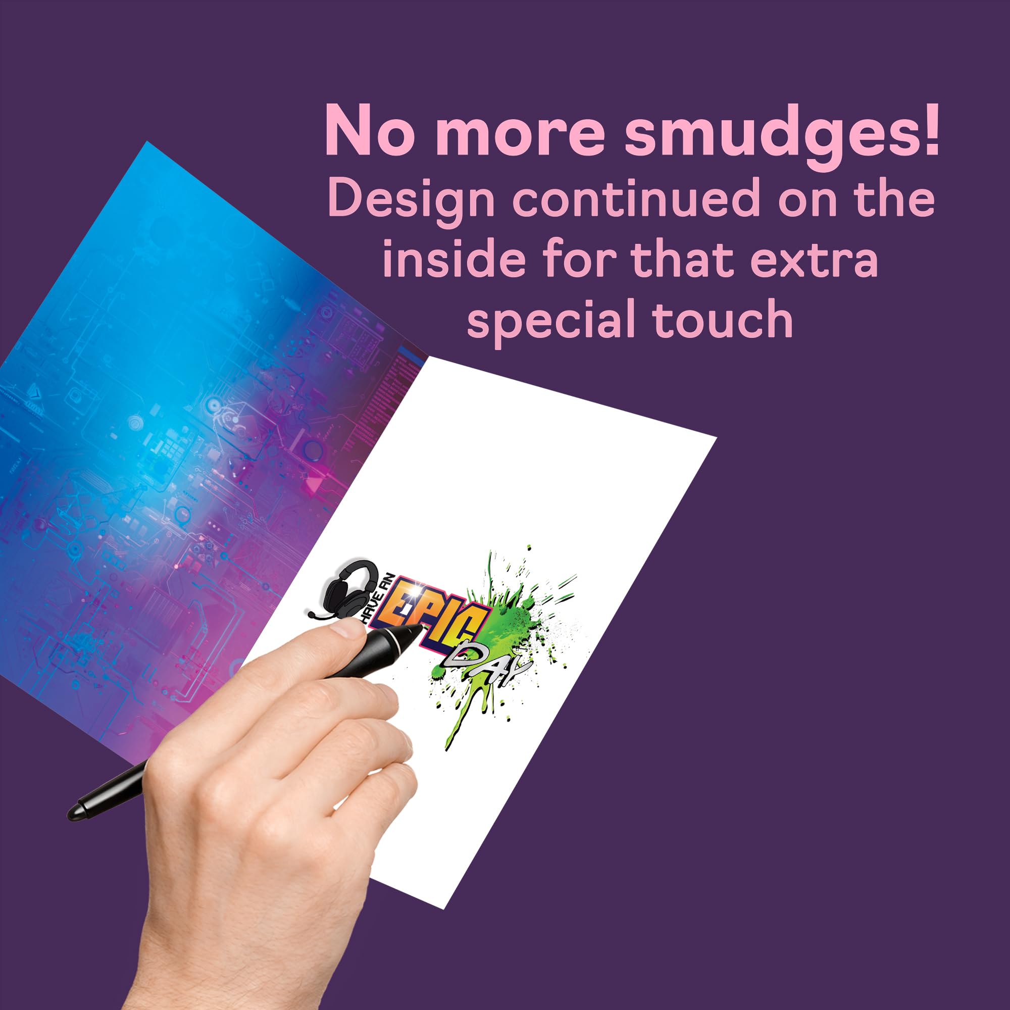 Giftzie 8th Birthday Card for Son | Next Level Design | 5x7 Inch Greeting Card | Uncoated Interior