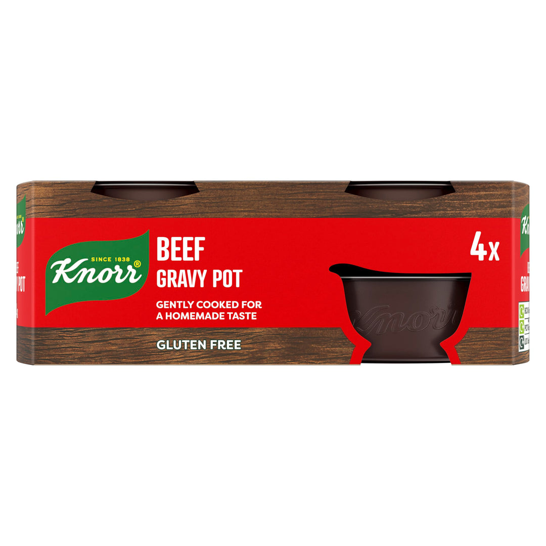 Knorr - Beef Gravy Pot 4x28g Free from Artificial Colours and Preservatives