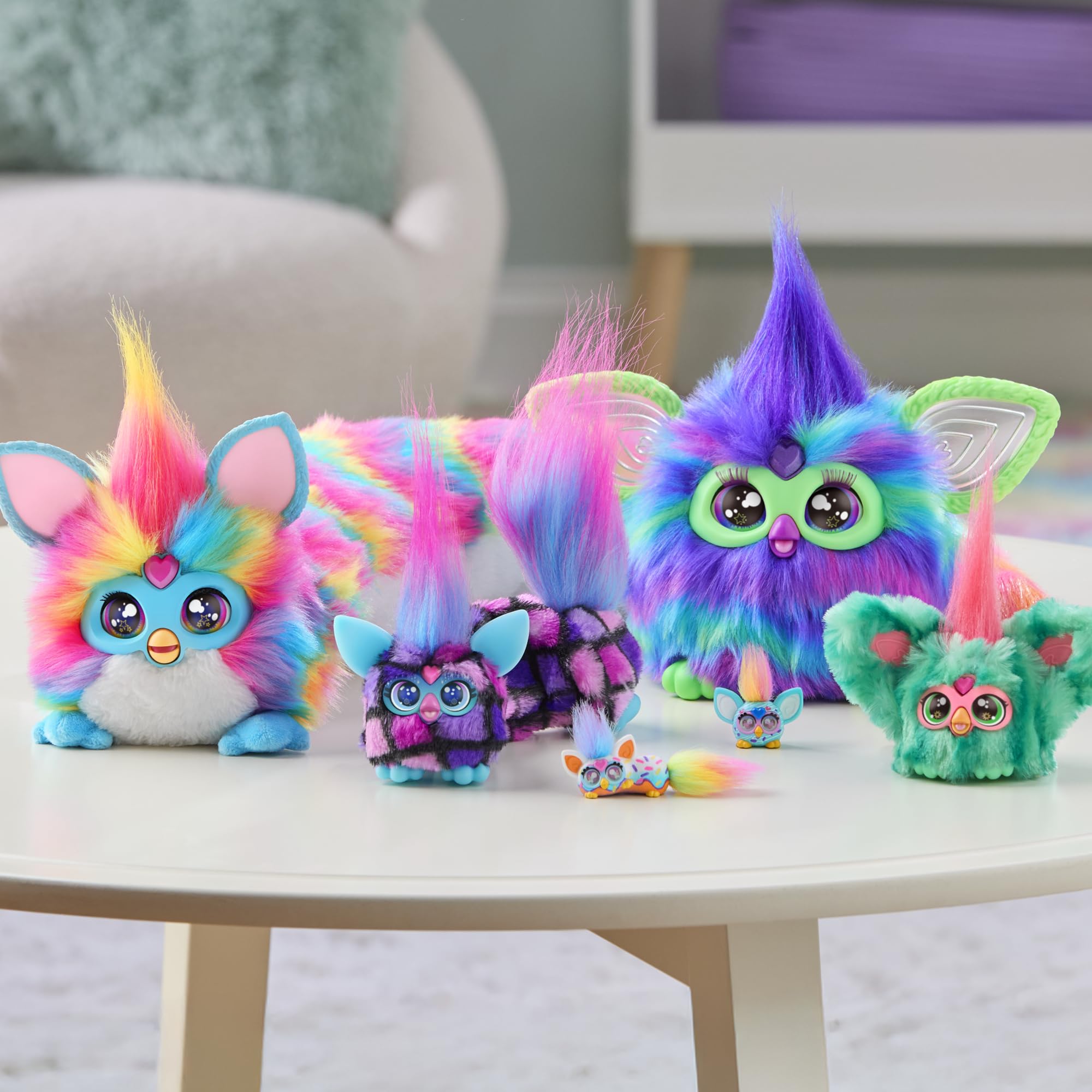 Furby Kitt-Ee-Luv Pink Cheetah Print Interactive Plush Toy with Music & Sound Effects