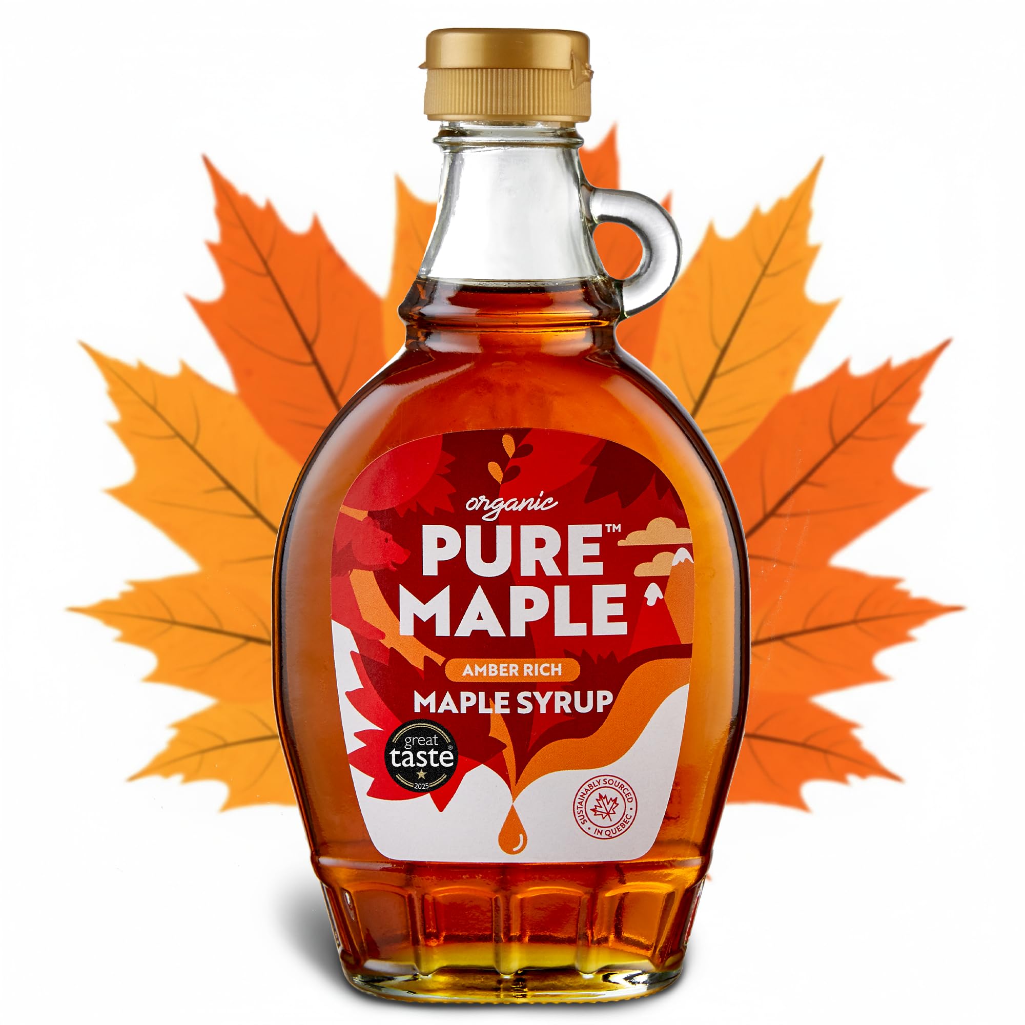 Pure Maple - 100% Canadian Maple Syrup Grade A Organic Amber Rich Taste 1