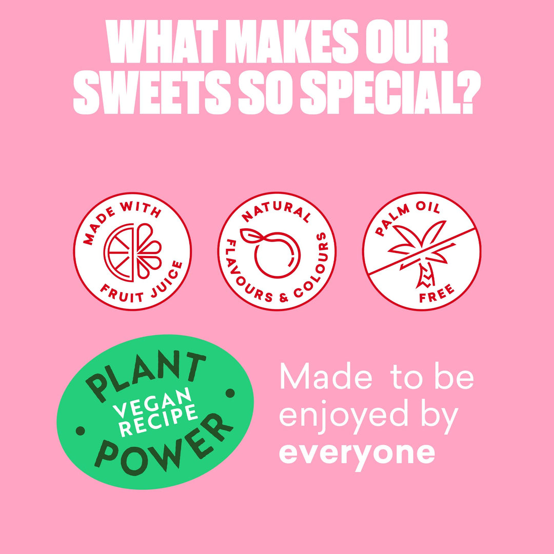 Candy Kittens Vegan Sweets Eton Mess - Strawberry Juice Chewy Sweets (140g Bag)