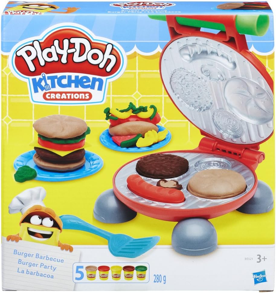 Play-Doh Burger Barbecue Set - Interactive Pretend Play Cooking Toy for Kids 3+ 1