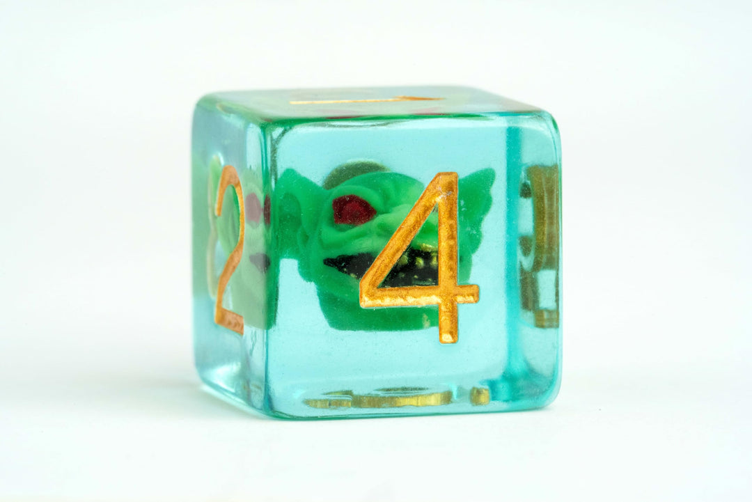 Metallic Dice Games Pathfinder Goblin Inclusion Dice Set