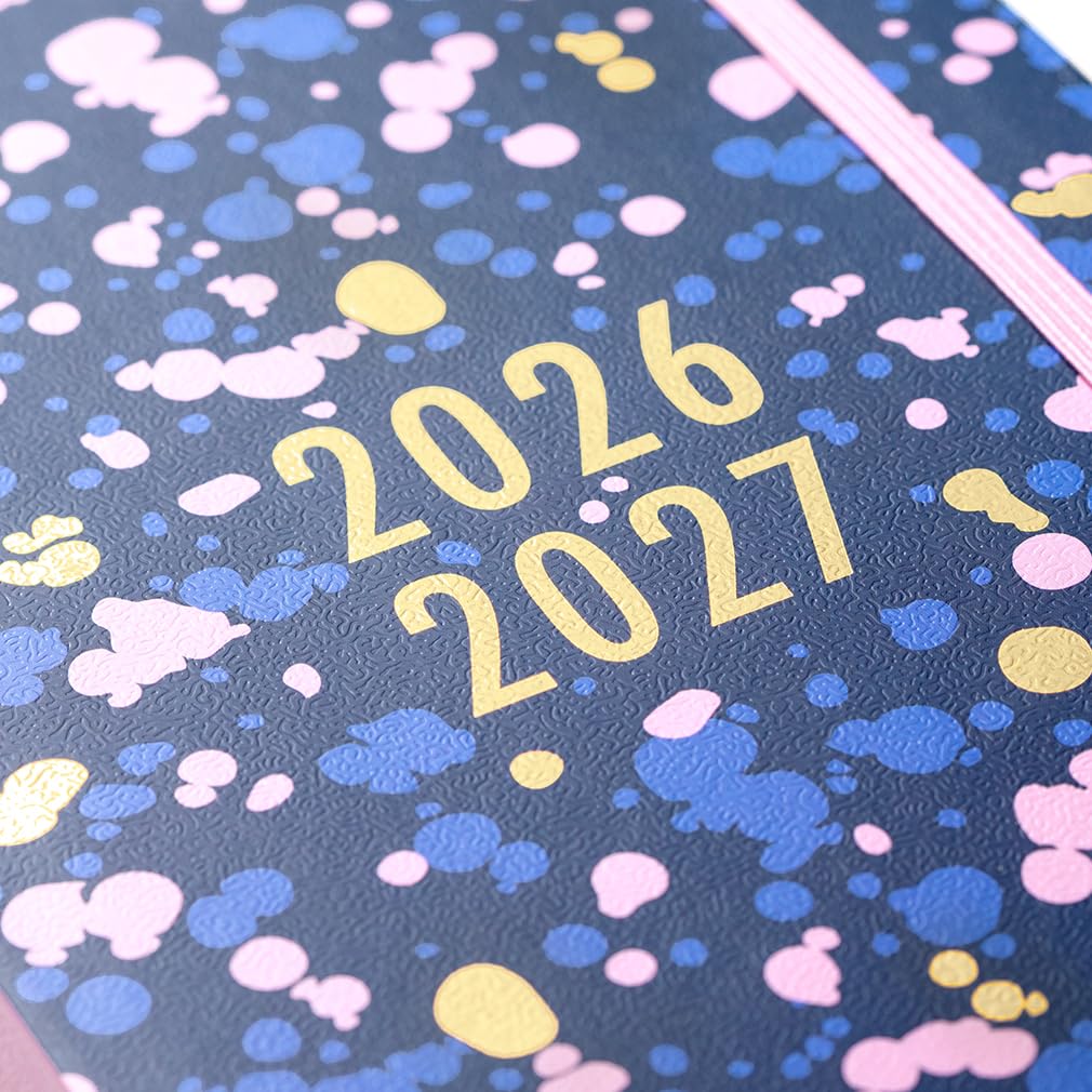 Busy B A5 Day-A-Page Academic Diary | Aug '26 - Aug '27 | Navy Spray Cover 2