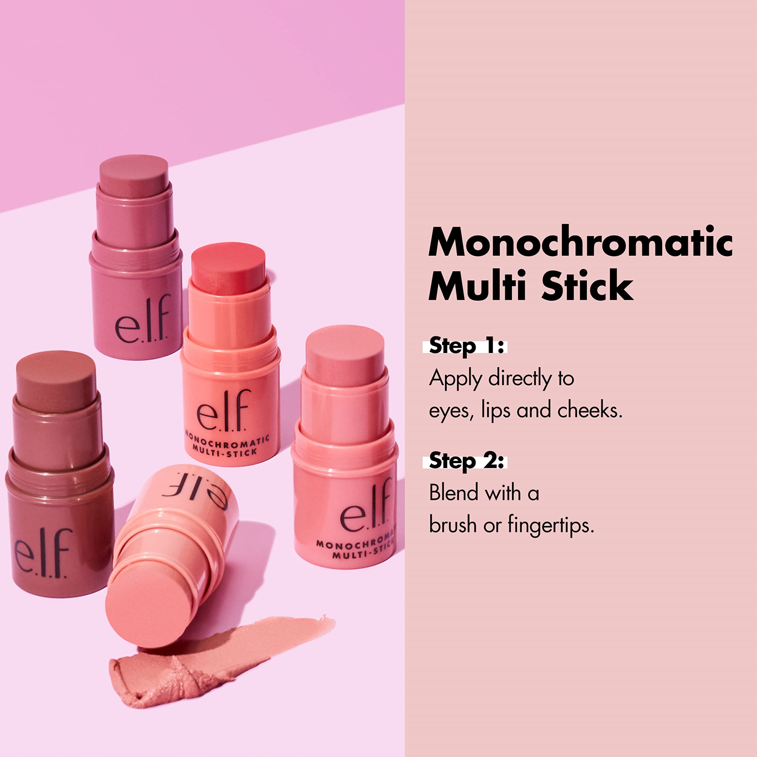 e.l.f. Monochromatic Multi Stick - Cream-to-Powder Multi-Use Colour Stick for Eyes, Lips & Cheeks (4.4g) 4