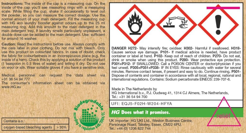 HG - ECO Laundry Detergent Booster Against Odours, 500g Scent Enhancer for Fresh Laundry 7