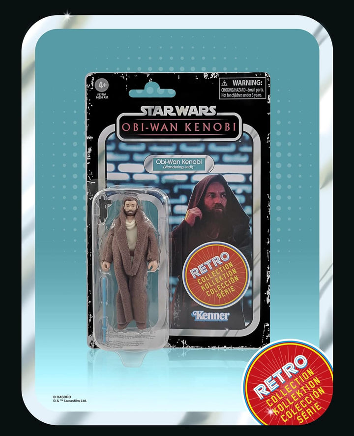 Hasbro Star Wars Retro Collection Obi-Wan Kenobi Series - Obi-Wan Kenobi (Wandering Jedi) 3.75-Inch Action Figure (SW-RC-OBI)