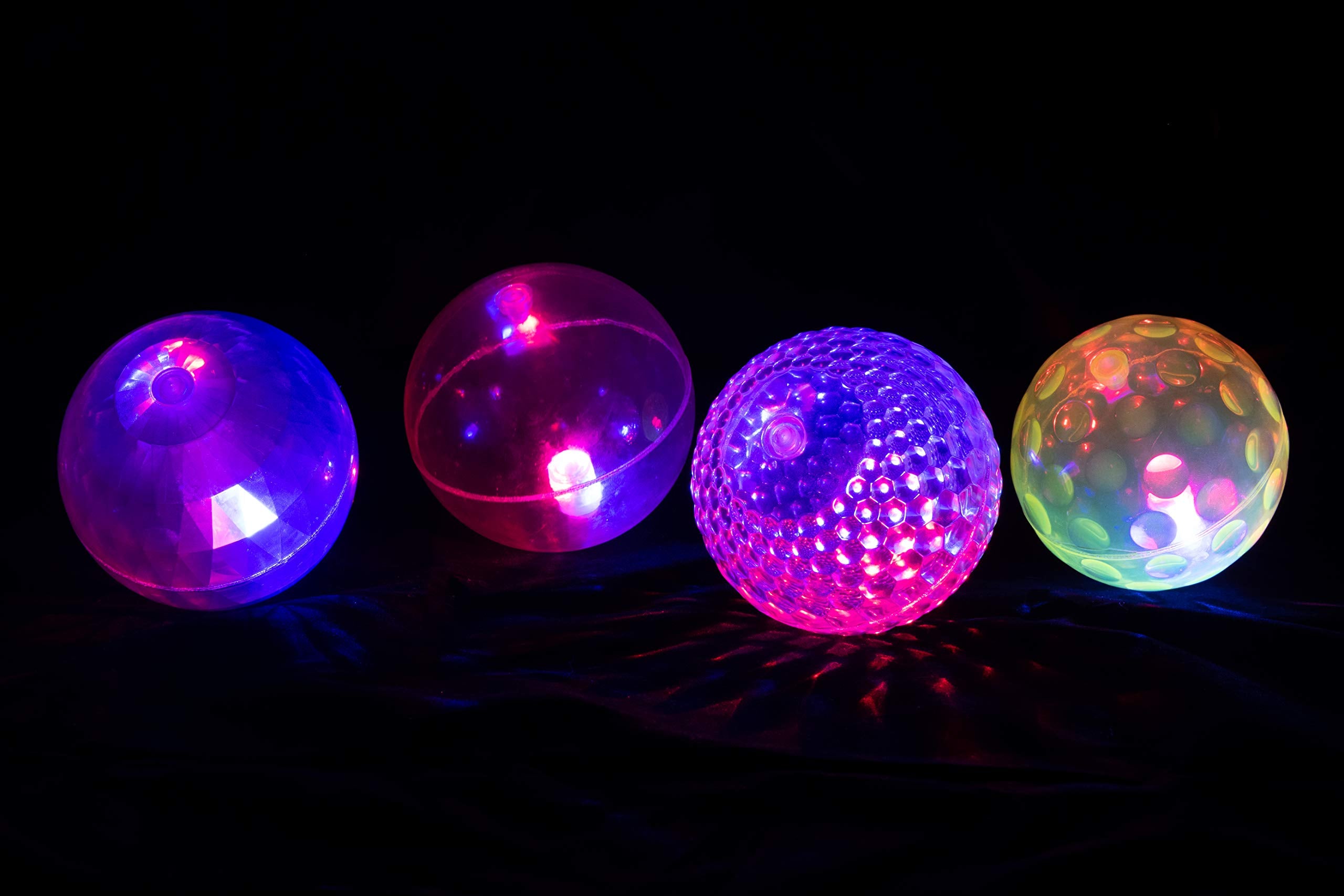 tickit Large Texture Sensory Flashing Ball Set - 100 mm Diameter | Pack of 4 | Ages 3+