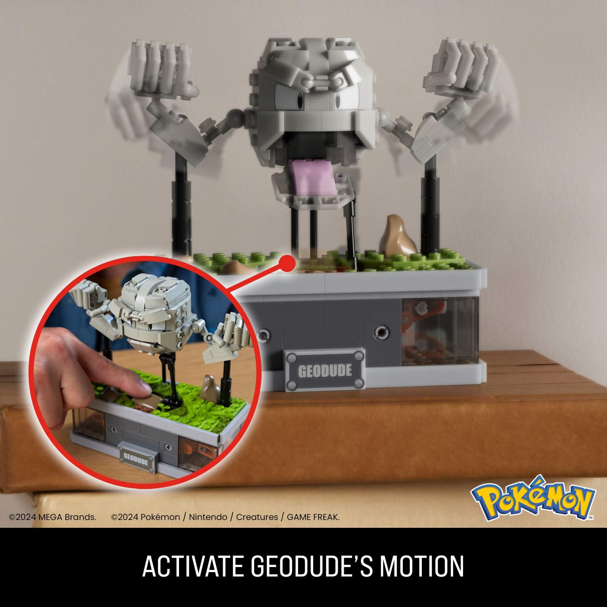 MEGA Pokémon Mini Motion Geodude Building Set - 364 Pieces, 5 Inch Punching Figure 12
