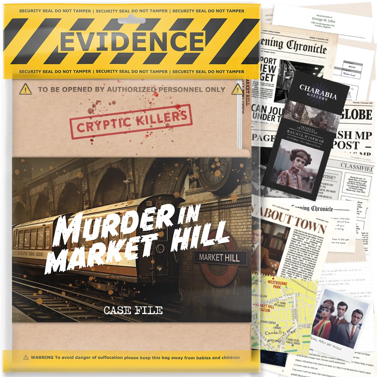 Cryptic Killers Cold Case Files Investigation - Murder in Market Hill | 3 Hour Playtime | Multiple Players