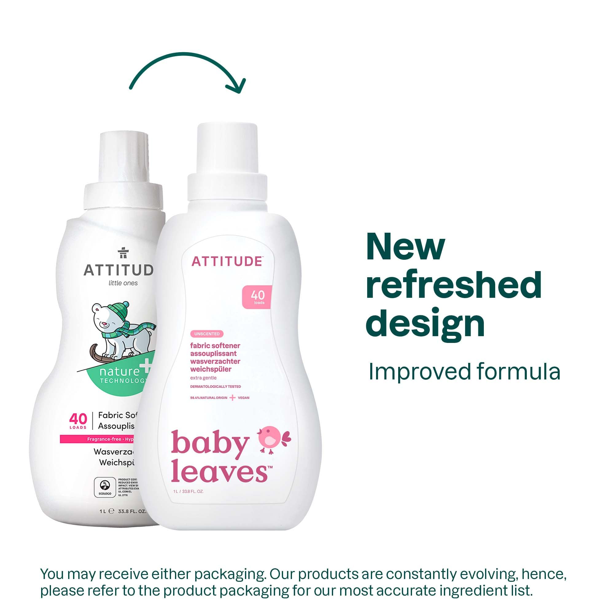 ATTITUDE Baby Fabric Softener Liquid - Unscented, EWG Verified, 98% Natural-Origin Formula 6