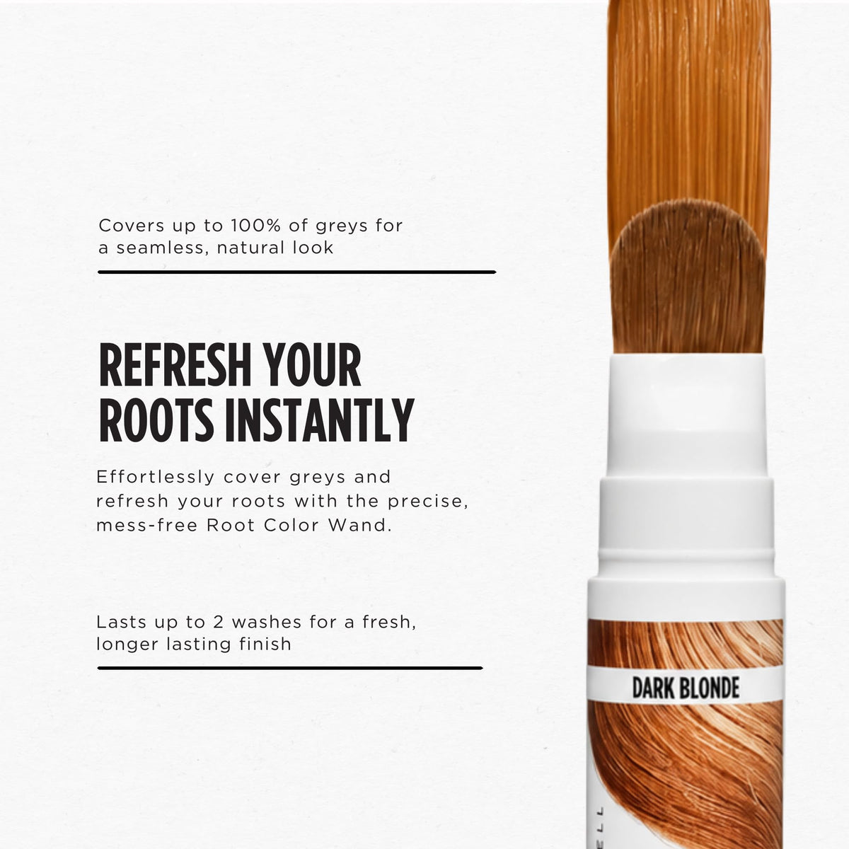 Jerome Russell Root Color Wand Dark Blonde - Instant Grey Coverage | Non-Sticky Formula | Lasts Up To 2 Washes