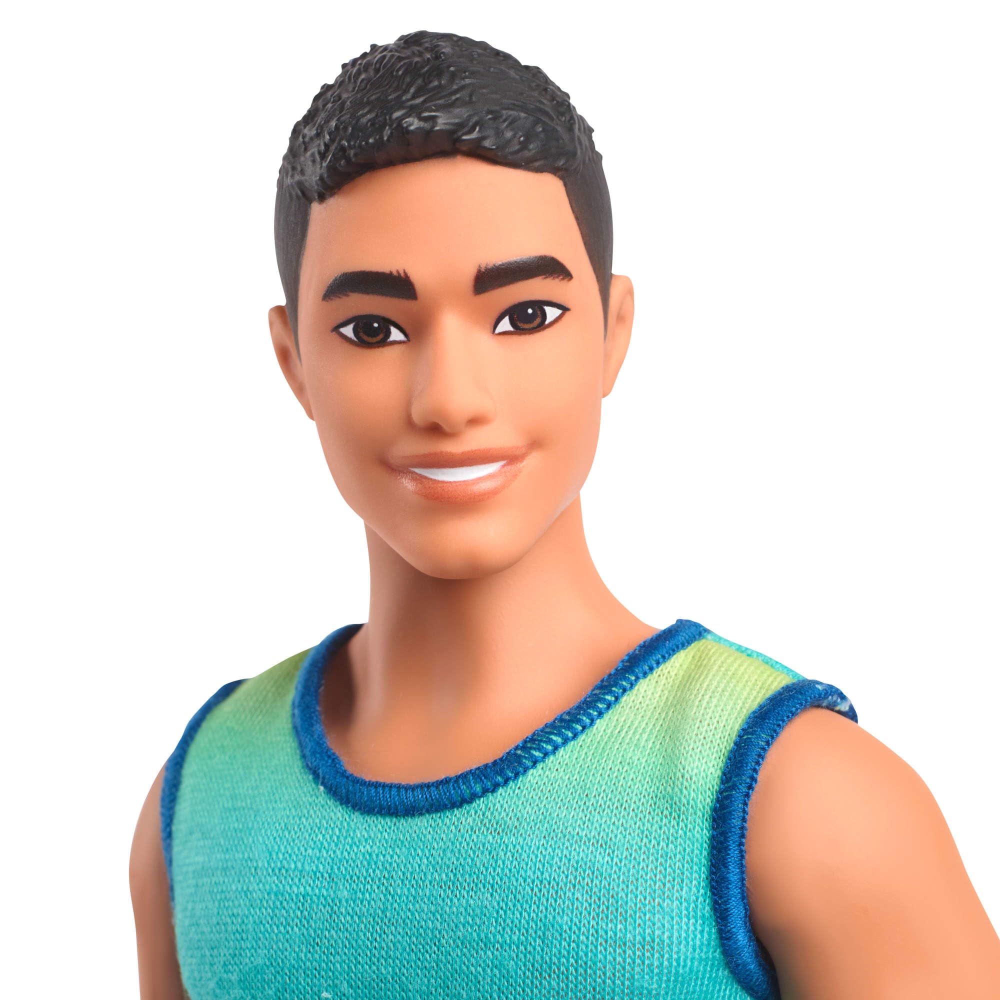 Barbie Fashionistas Ken Doll #236 with Black Hair, Blue Green Ombre Tank - Ages 3+ 3