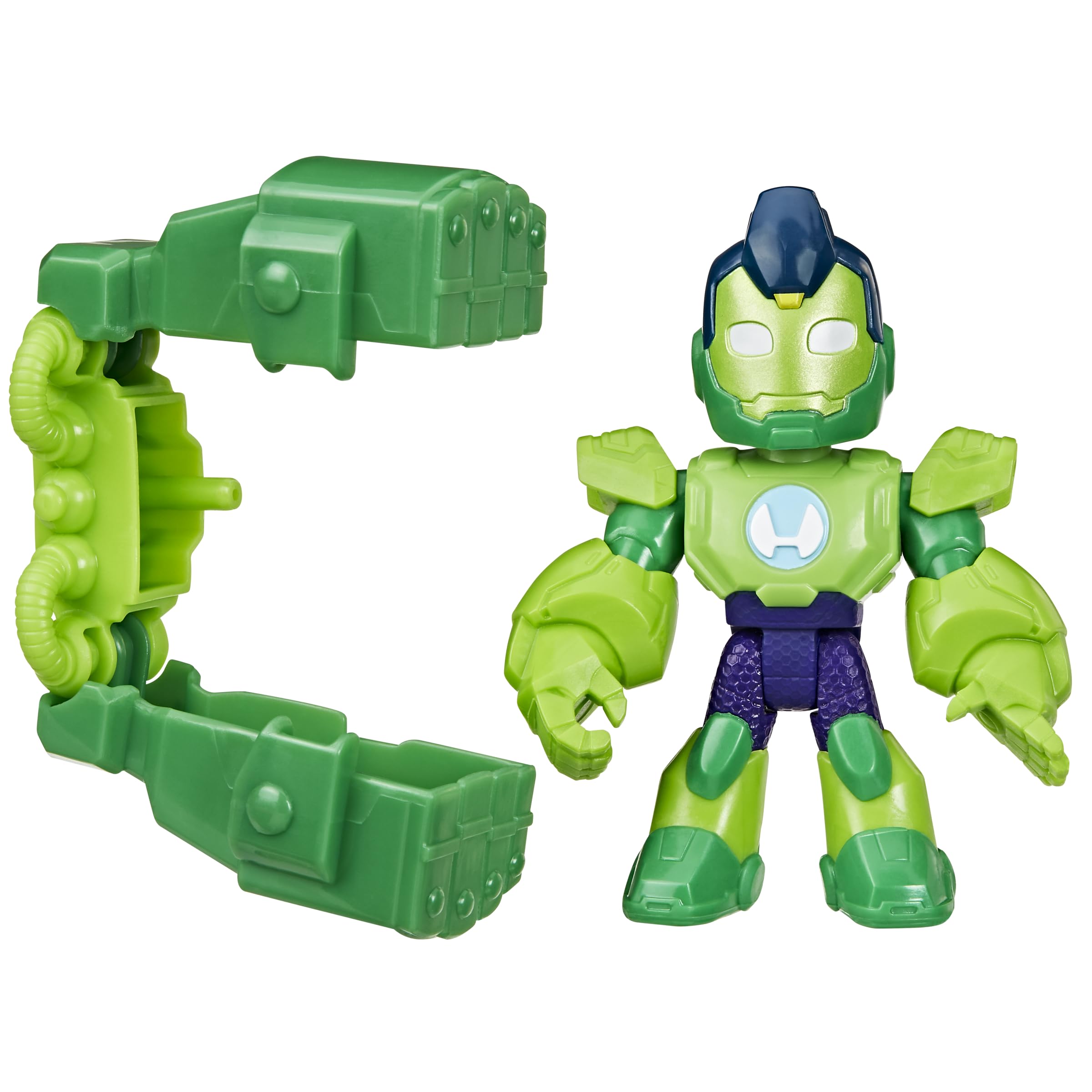 Marvel Iron Man and His Awesome Friends Iron Hulk Action Figure Toy with Accessory, 3-Inch