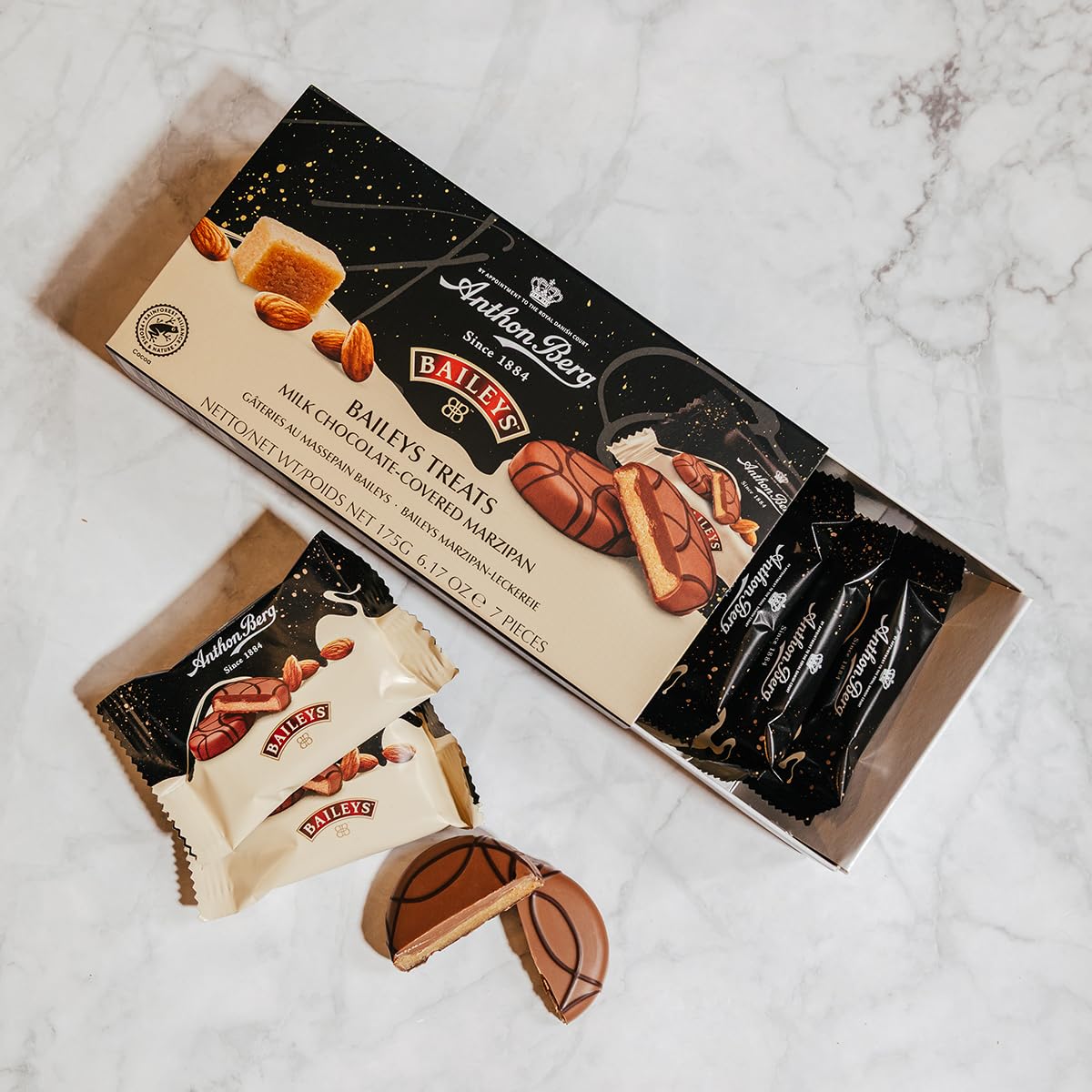 Anthon Berg Baileys Treats - Milk Chocolate Covered Marzipan with Baileys Flavor, 175g 6
