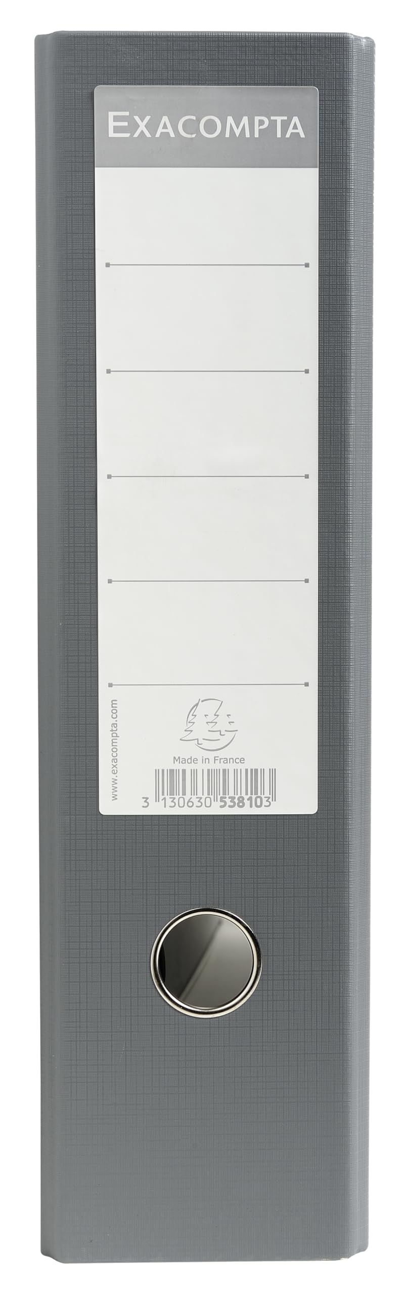Exacompta Prem'Touch Lever Arch File - A3 Landscape | 80mm Spine & Rings | Grey Marbled 7