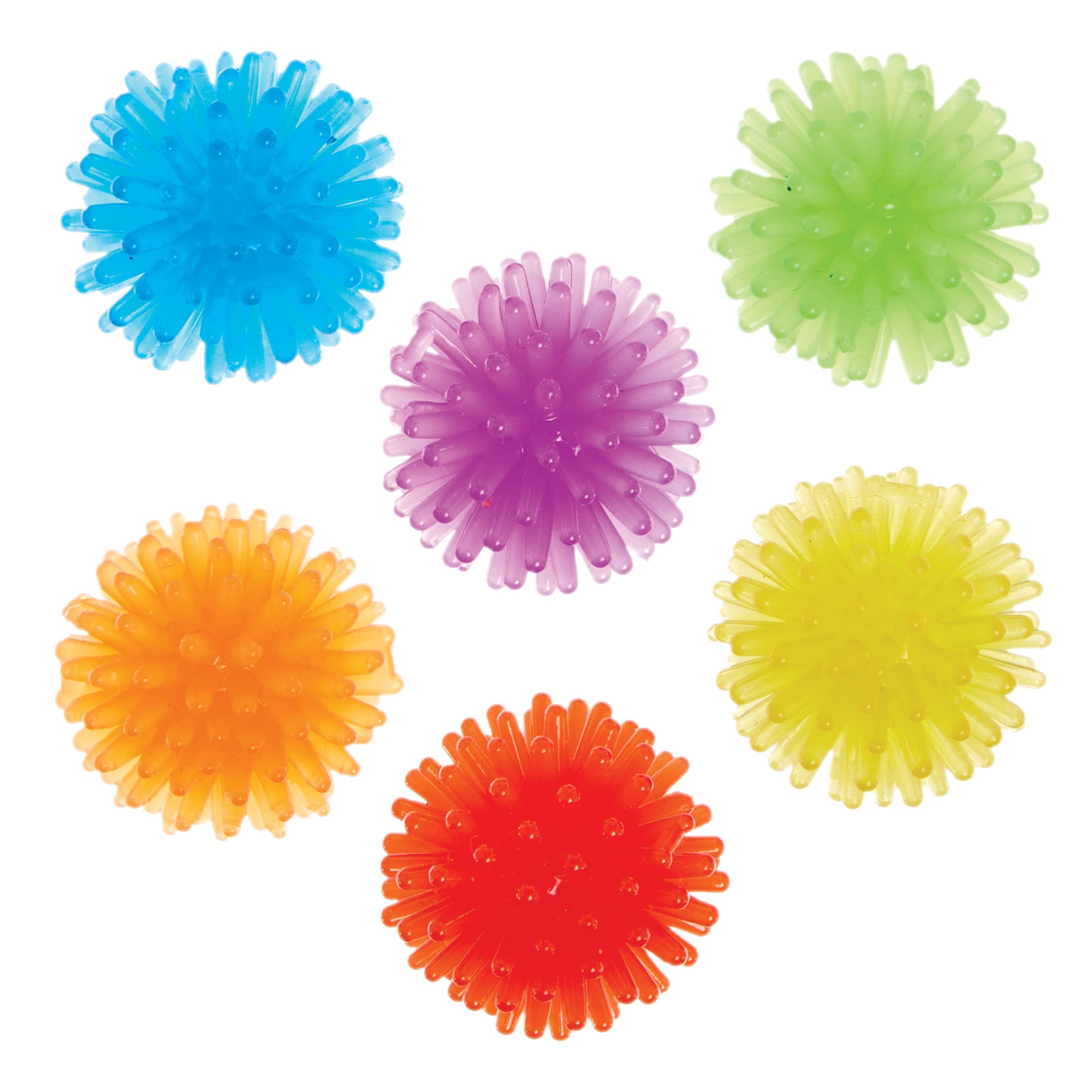 Baker Ross - Rainbow Colours Hedgehog Balls Squeeze Toy Pack of 12