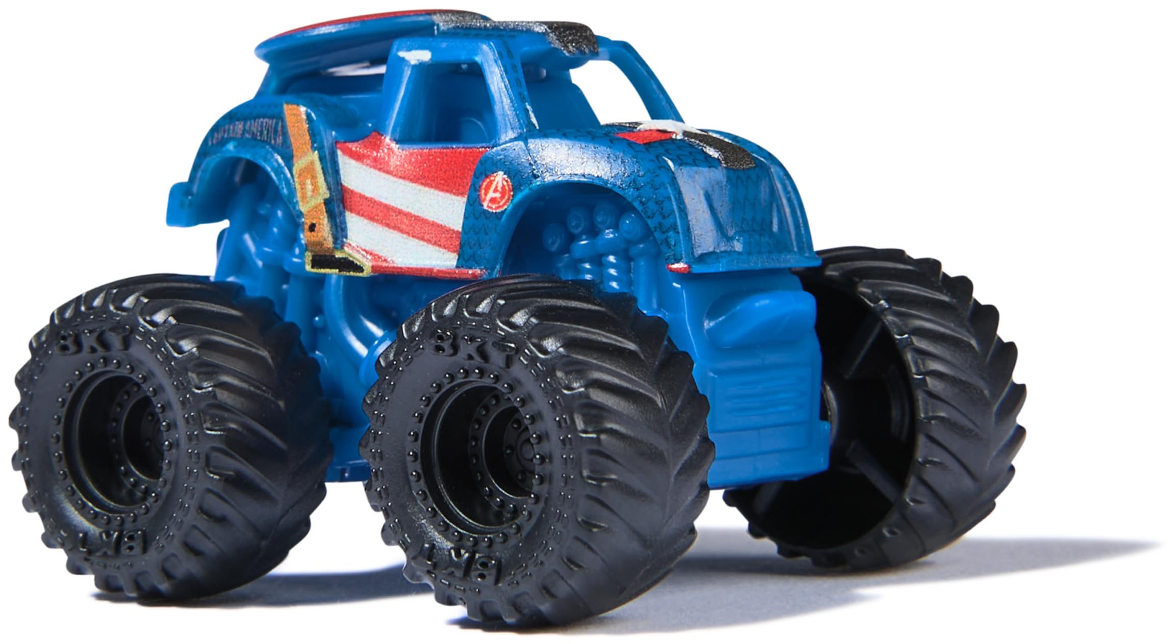 Monster Jam Marvel Mini Monster Truck 3-Pack (Black Panther, Captain America, Iron Man) 1:87 Scale Die-Cast 4