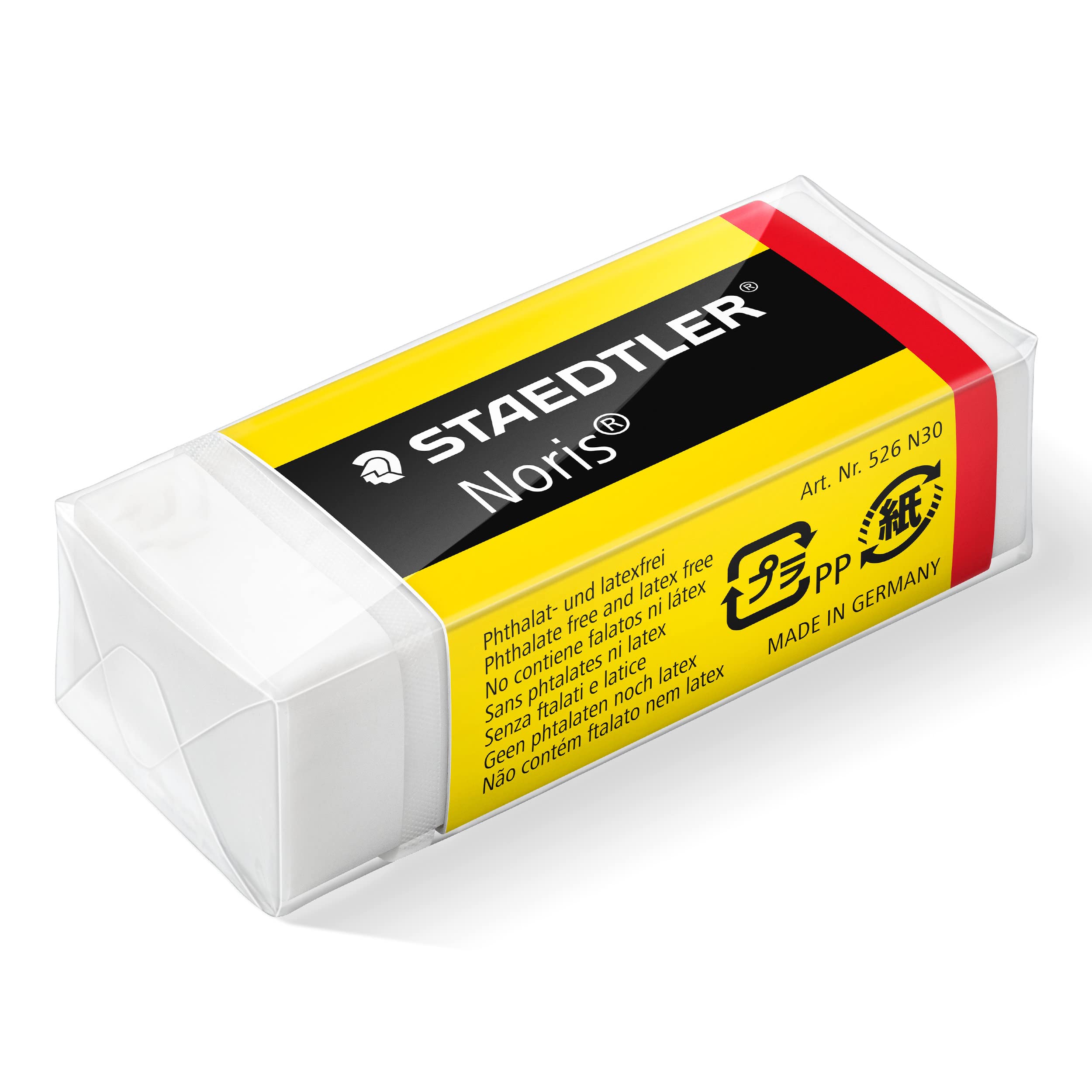 STAEDTLER Noris Drawing Pencils - Assorted Degrees (2B, B, HB, H, 2H) | Pack of 6 Pencils, Eraser & Sharpener 6