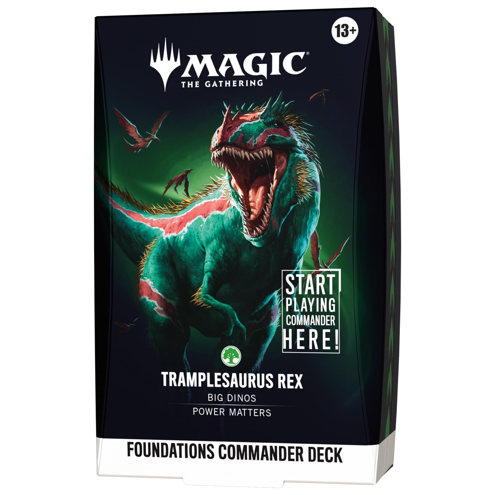 Magic: The Gathering Foundations Commander Deck - Tramplesaurus Rex | 100-Card Deck | Adult