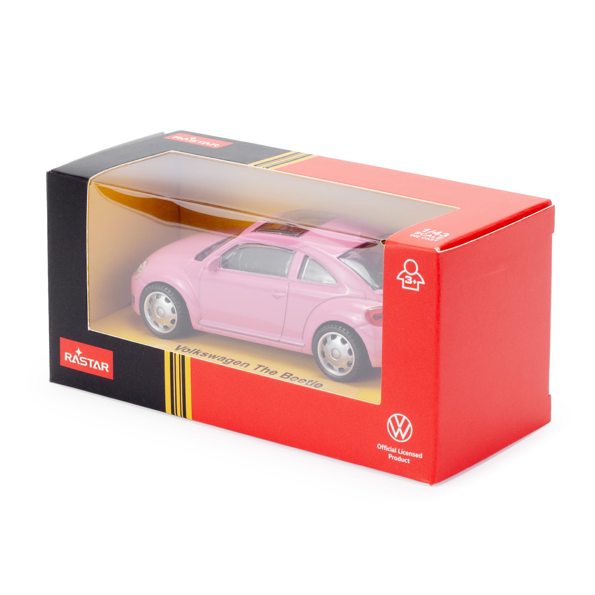 Volkswagen Beetle 1:43 Scale Die-Cast Model Car - Pink | Officially Licensed Collectors Edition 7