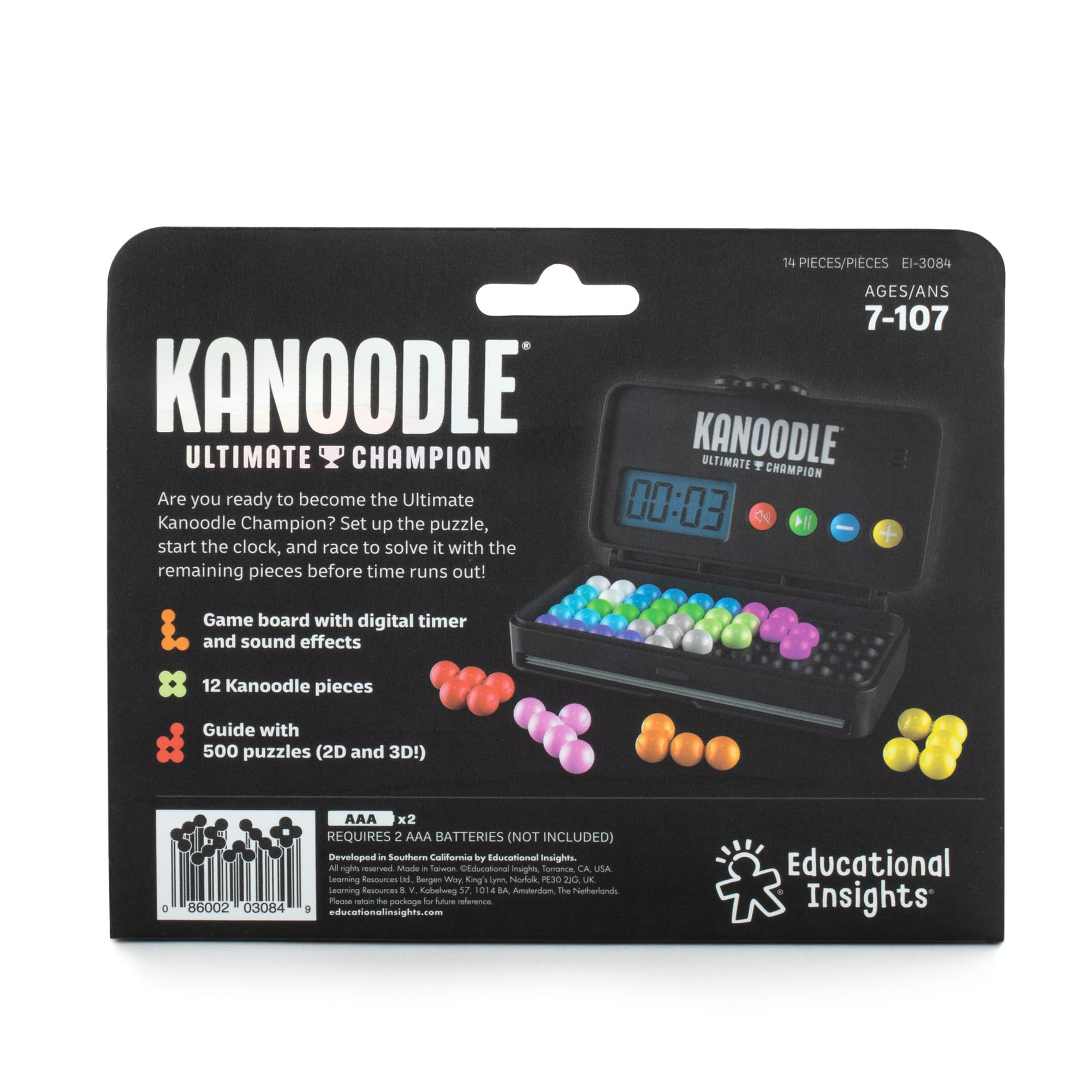 Educational Insights Kanoodle Ultimate Champion Brain Game with 500 Challenges, 2D & 3D Puzzles, Timer 8