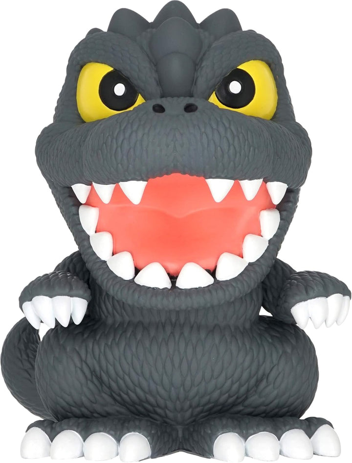 Monogram GODZILLA Coin Bank - Kawaii Godzilla Piggy Bank, 20cm, Grey (Model 75003)