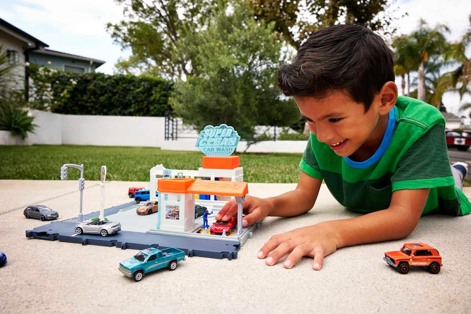 Matchbox Super Clean Carwash Playset - Lights, Sounds & Interactive Car Wash for Kids 5