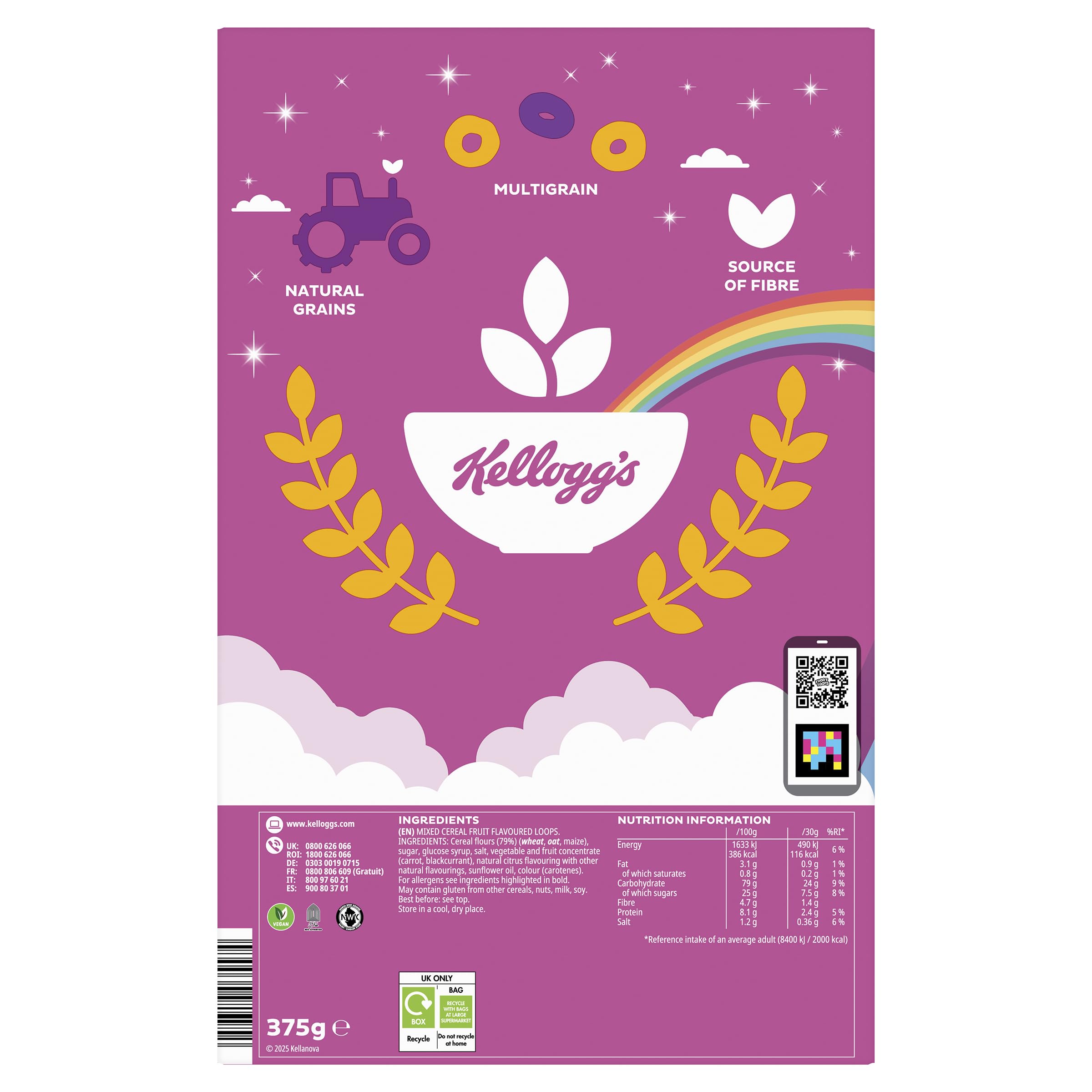 Froot Loops Cereal by Kellogg's - Fruit Flavoured Loops | 375g 3
