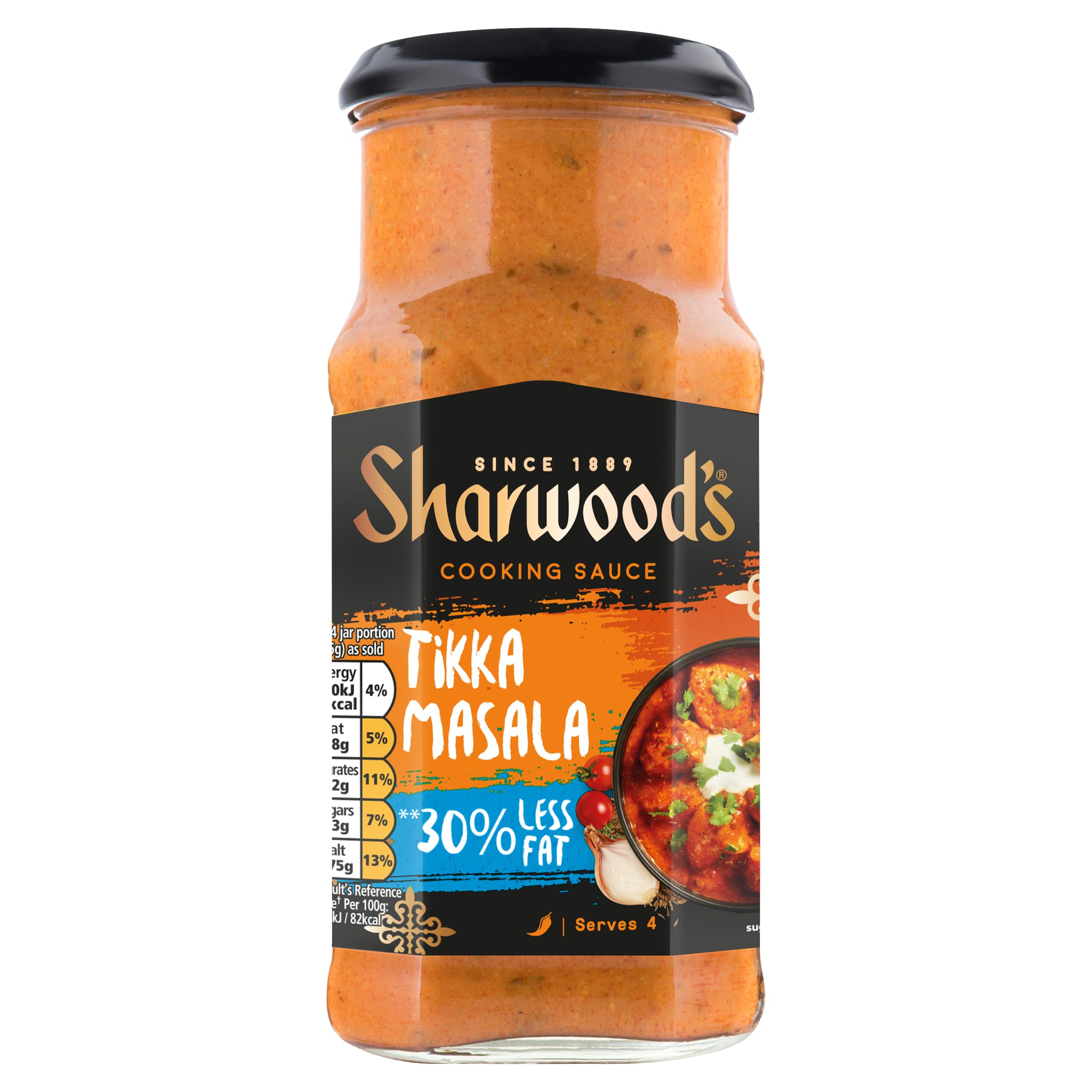 Sharwood's Indian Tikka Masala Sauce – 30% Less Fat, Tomato, Yogurt & Cream 6