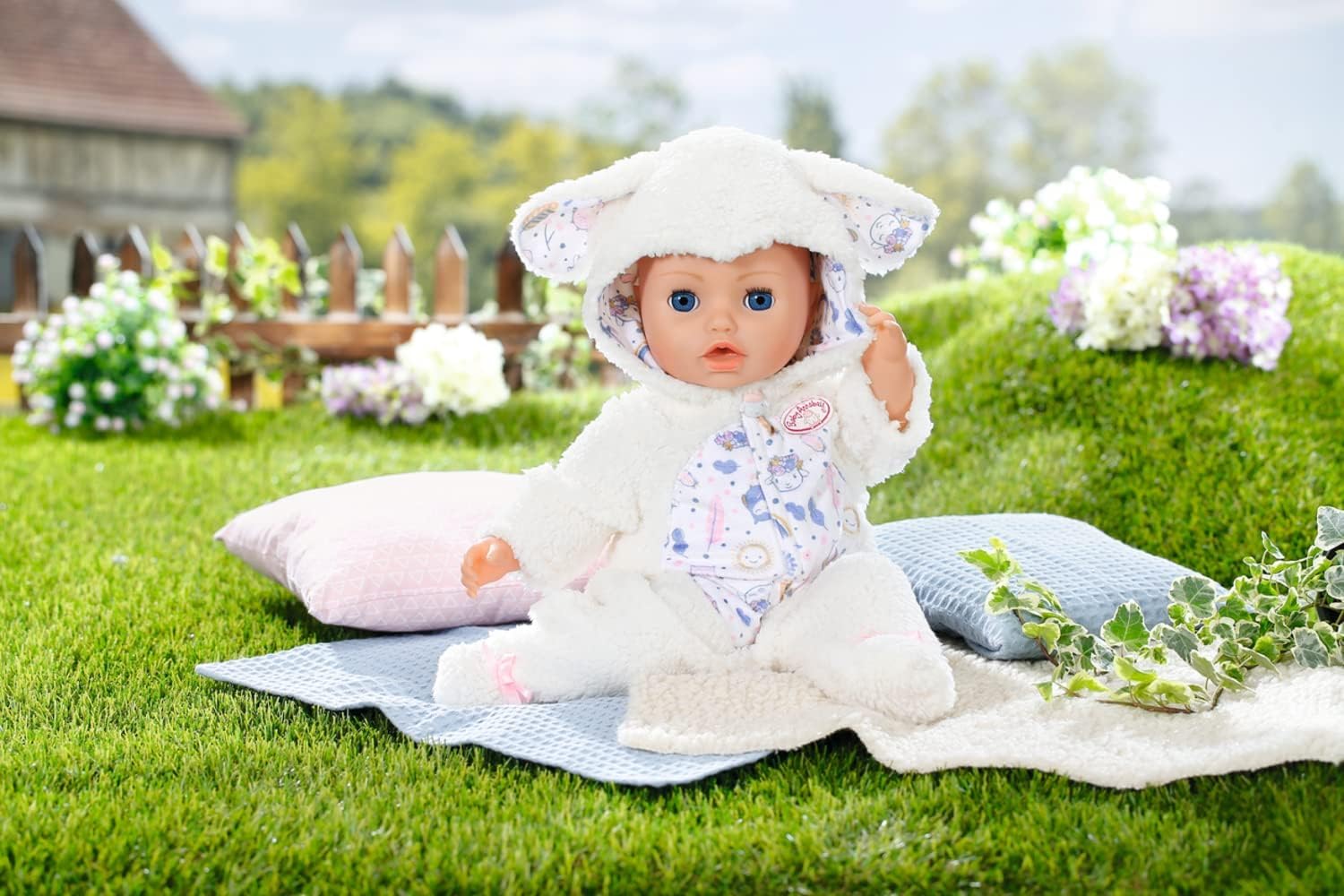 Baby Annabell Sheep Onesie 709825 - Fits Dolls up to 43cm | Cream Cotton | Ages 3+ 3