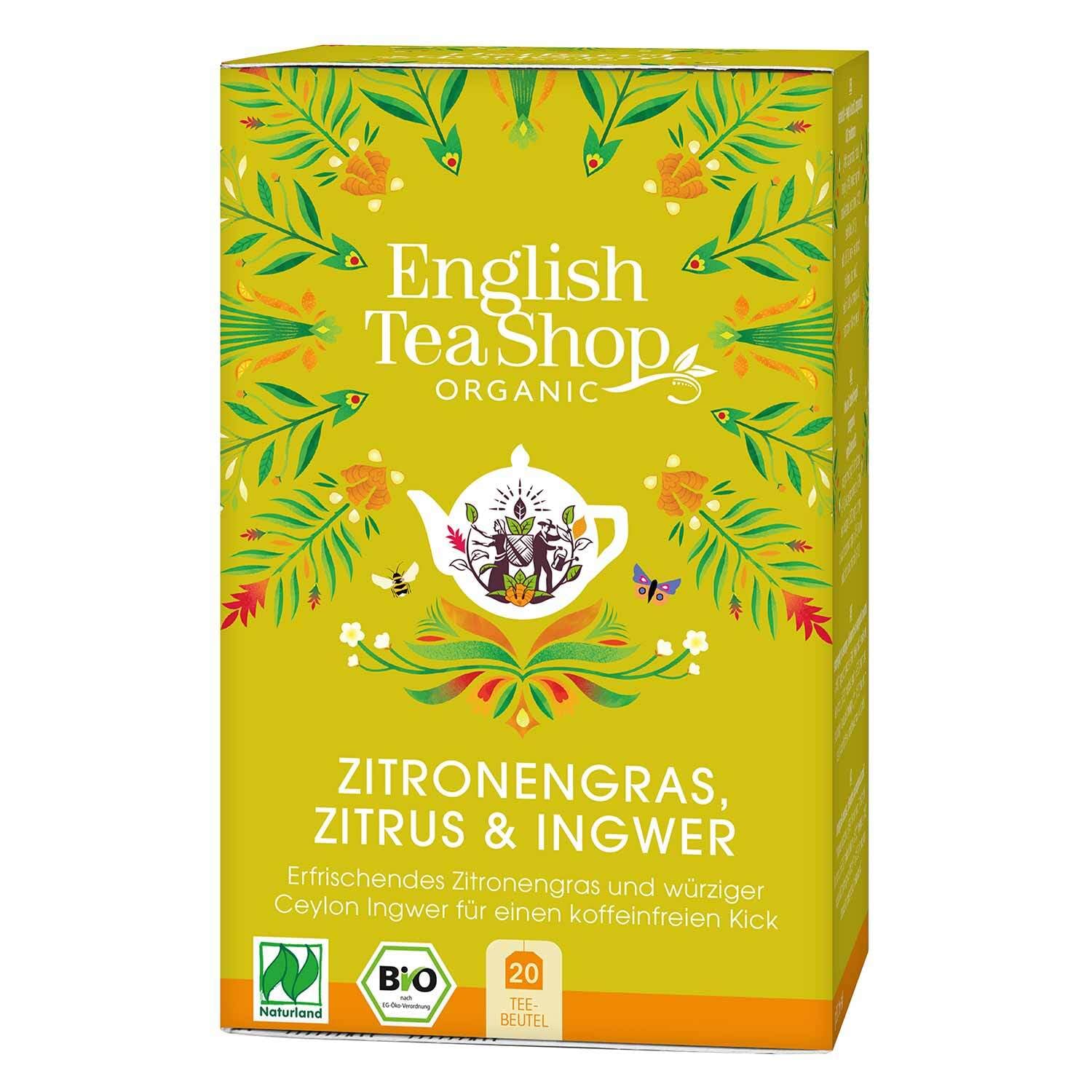 English Tea Shop - Lemongrass Citrus & Ginger Herbal Tea (20 Sachets, 30g)