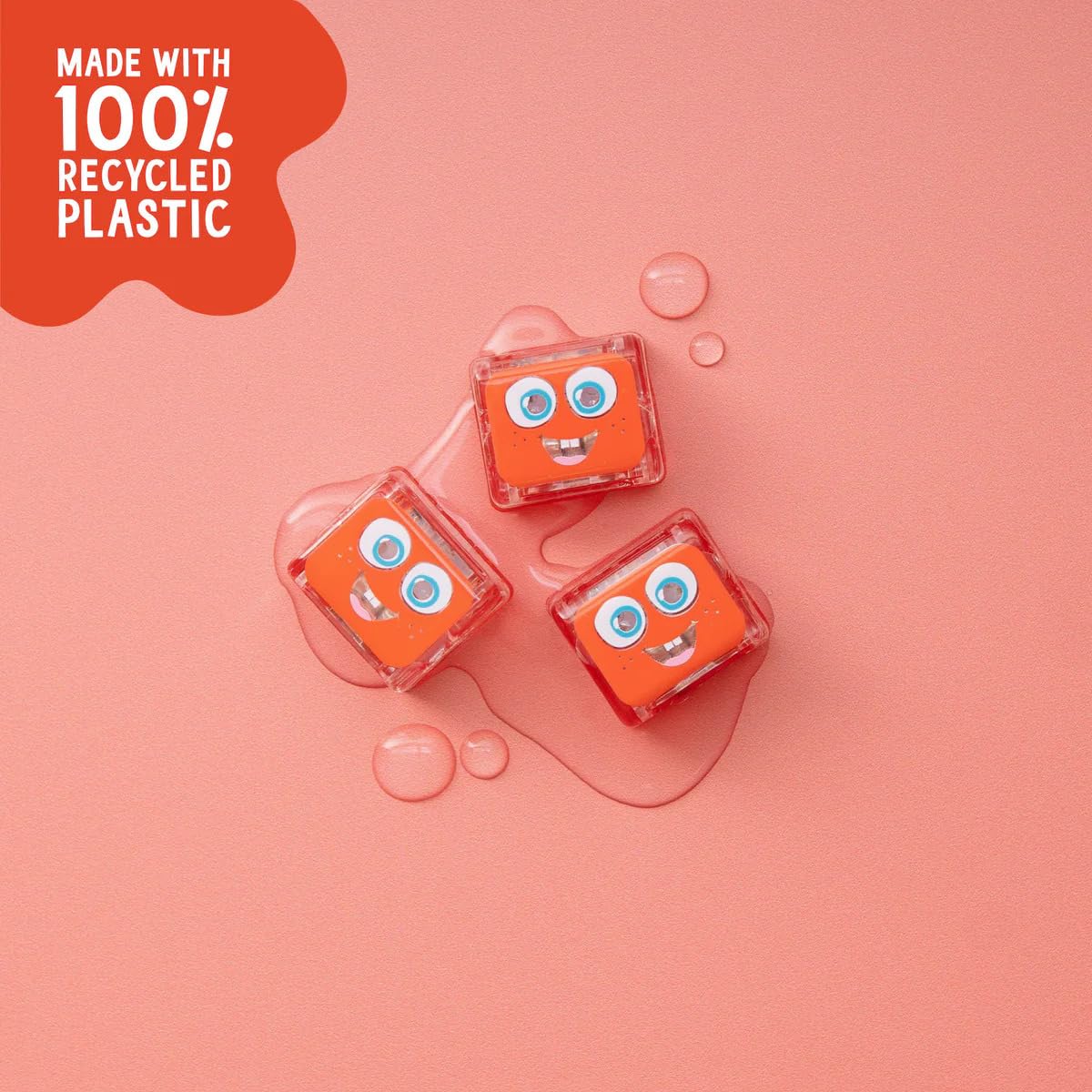 Glo Pals Light-Up Sensory Bath Toy Cubes - Water-Activated, Pack of 4 | Ages 3+ 3