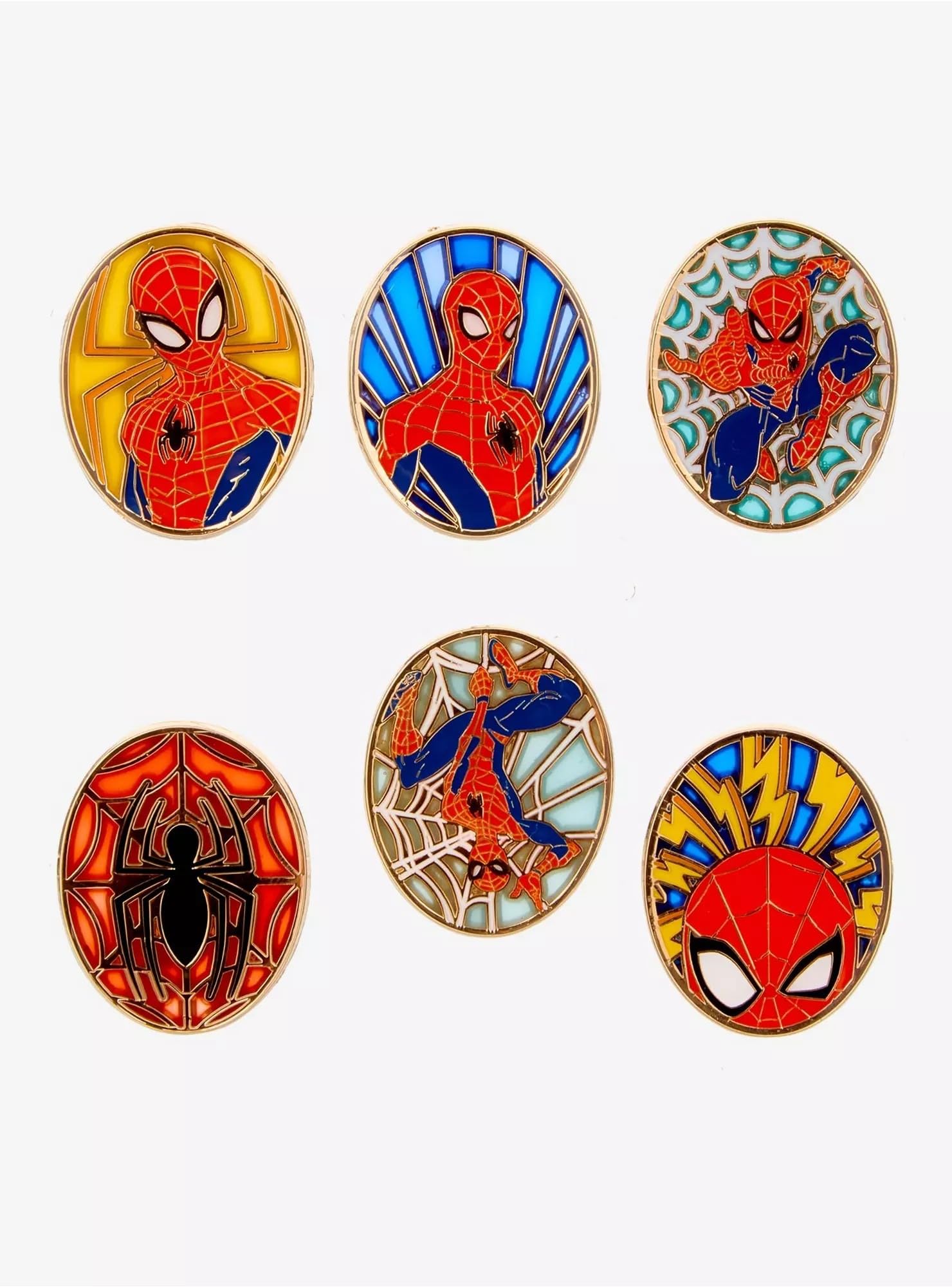 Funko Loungefly Marvel: Spider-Man Stained Glass Enamel Pin - 1 Of 6 to Collect