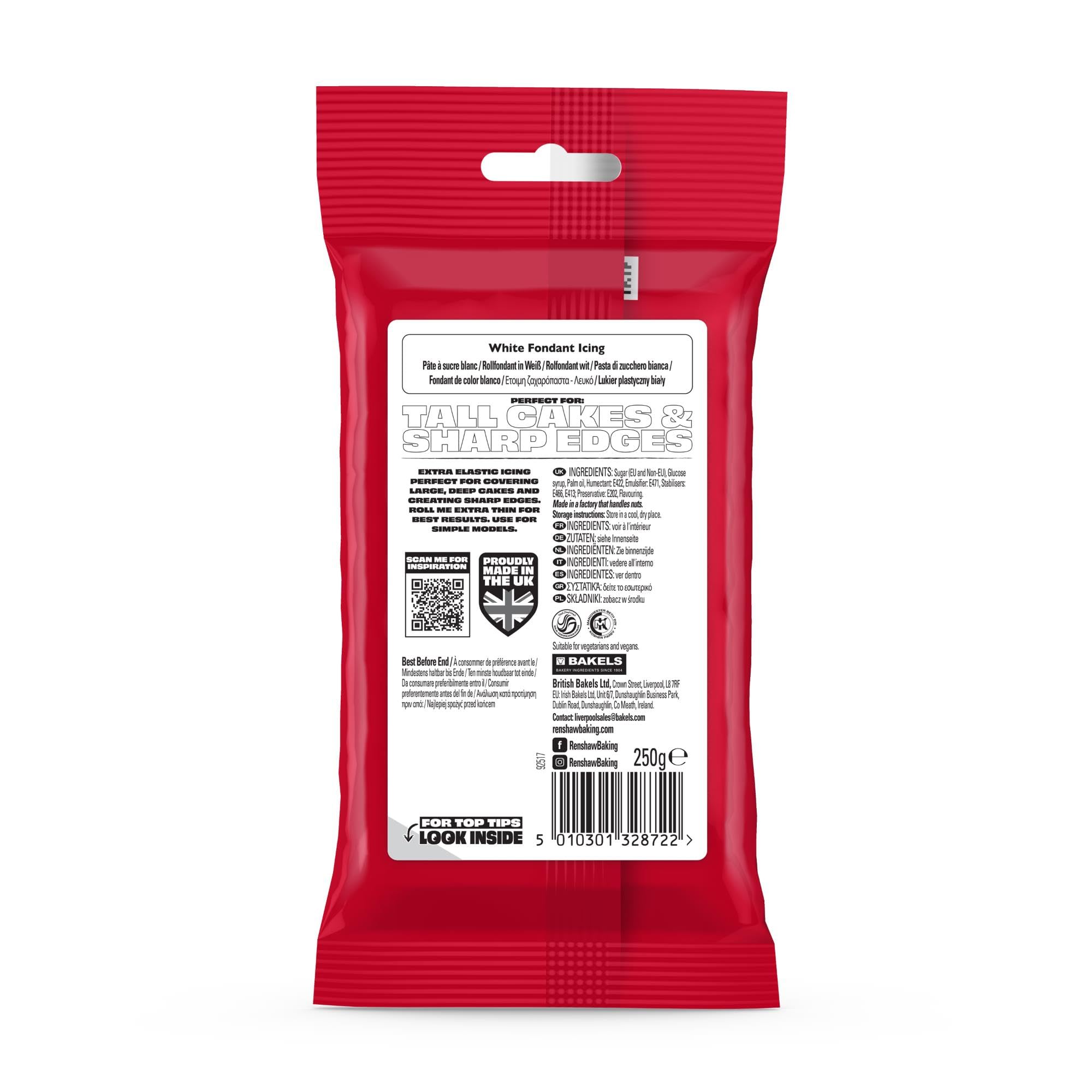 Renshaw - White Extra Stretch Smooth & Thin Fondant Icing 250g 6