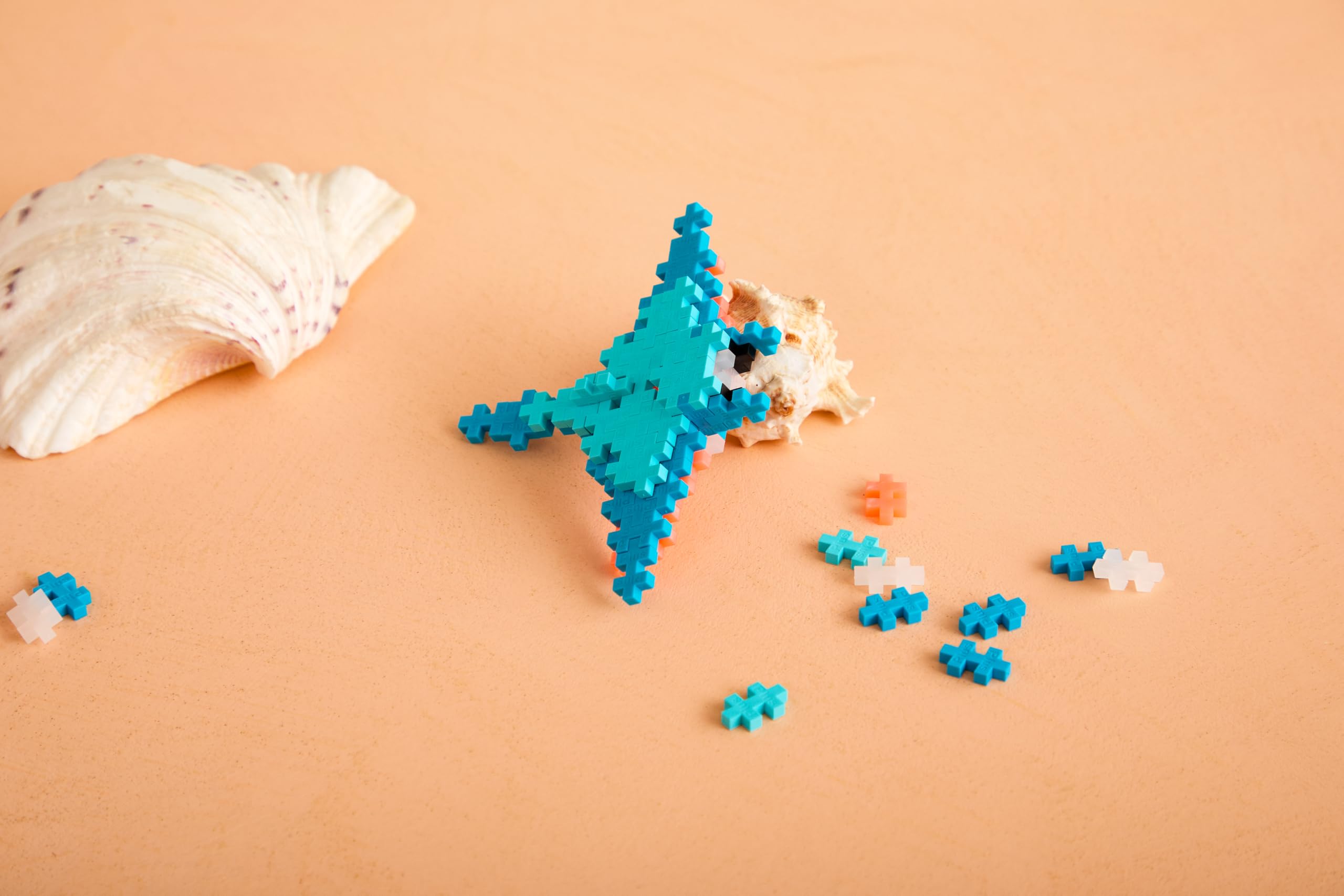 PLUS PLUS Building Blocks Toy - 100-Piece Manta Ray Set for Creative Building 13