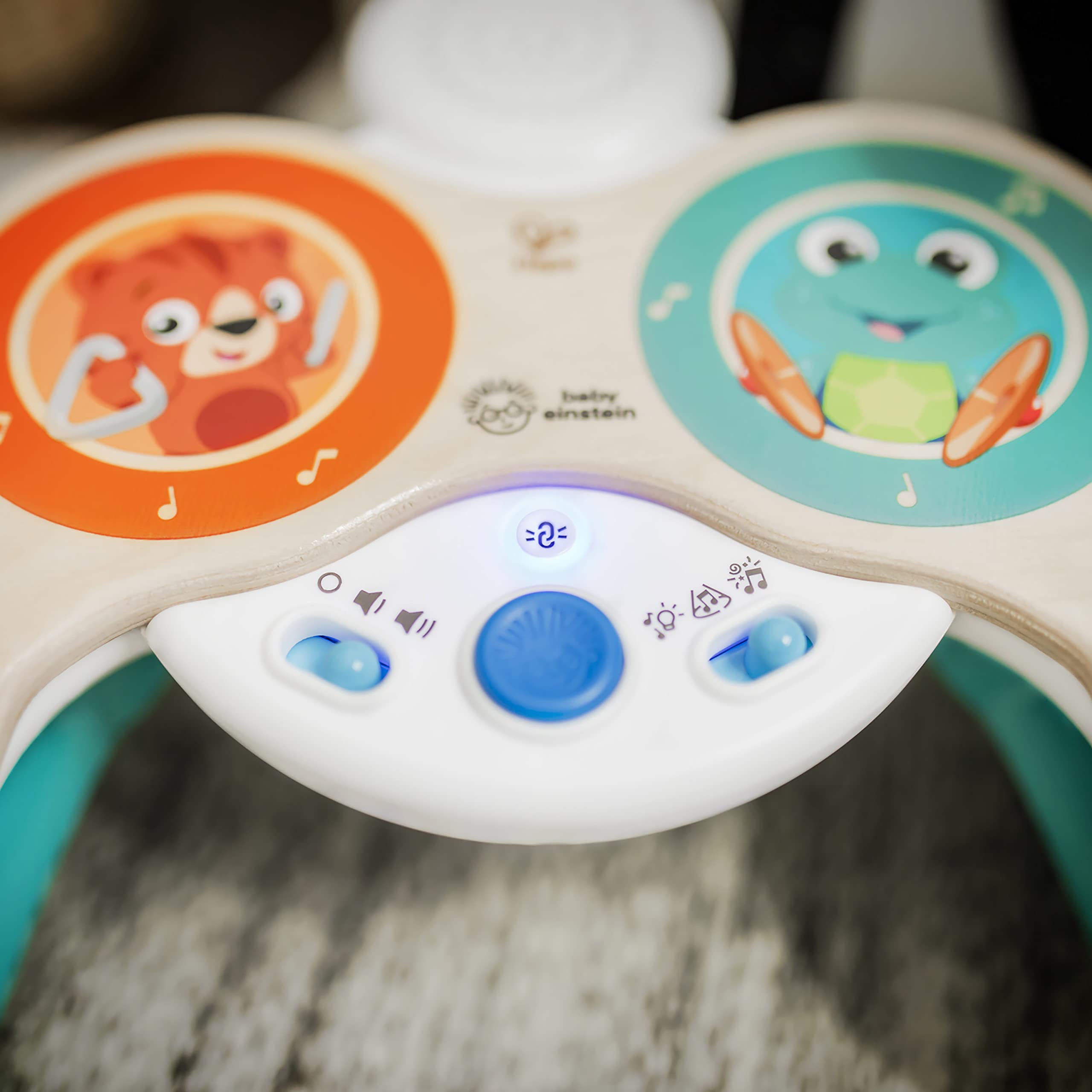Baby Einstein Together in Tune Drums - Wireless Wooden Musical Toddler Toy