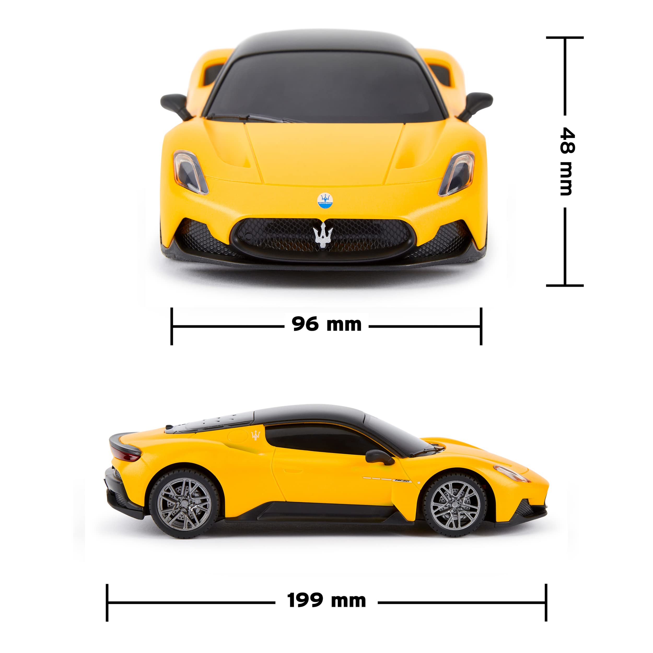 CMJ RC Cars Maserati MC20 - 1:24 Scale RC Sports Car | Yellow | Up to 4mph | 2.4GHz Multi-Car Racing 6
