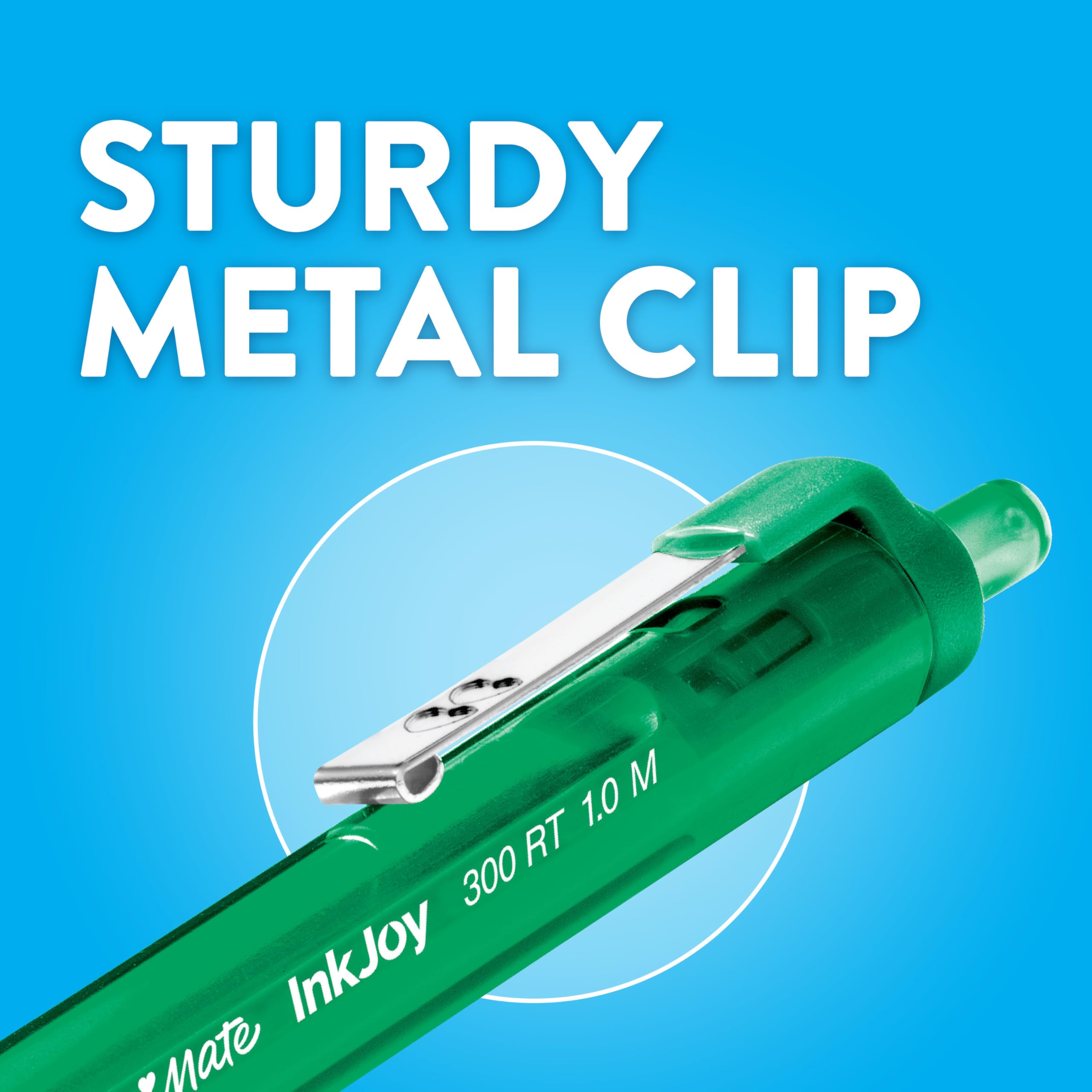 Paper Mate InkJoy 300RT Retractable Ballpoint Pens - Ultra-Smooth Ink | 1.0mm Medium Point | 24 Black Pens 6